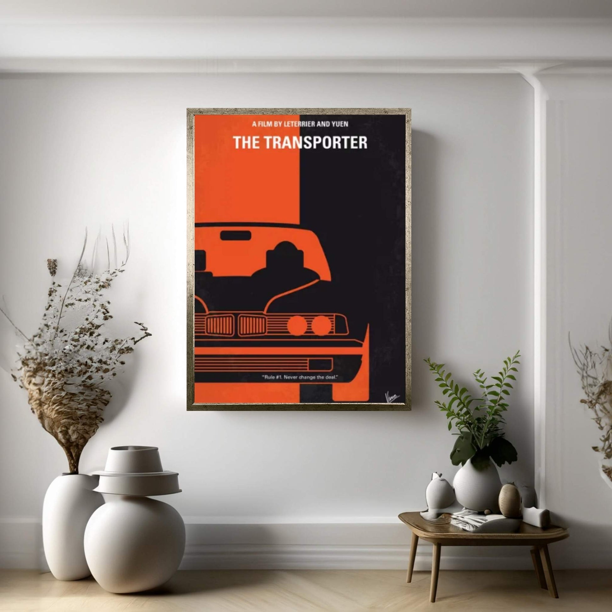 The Transporter Minimal Movie Poster Canvas Wall Art - Y Canvas