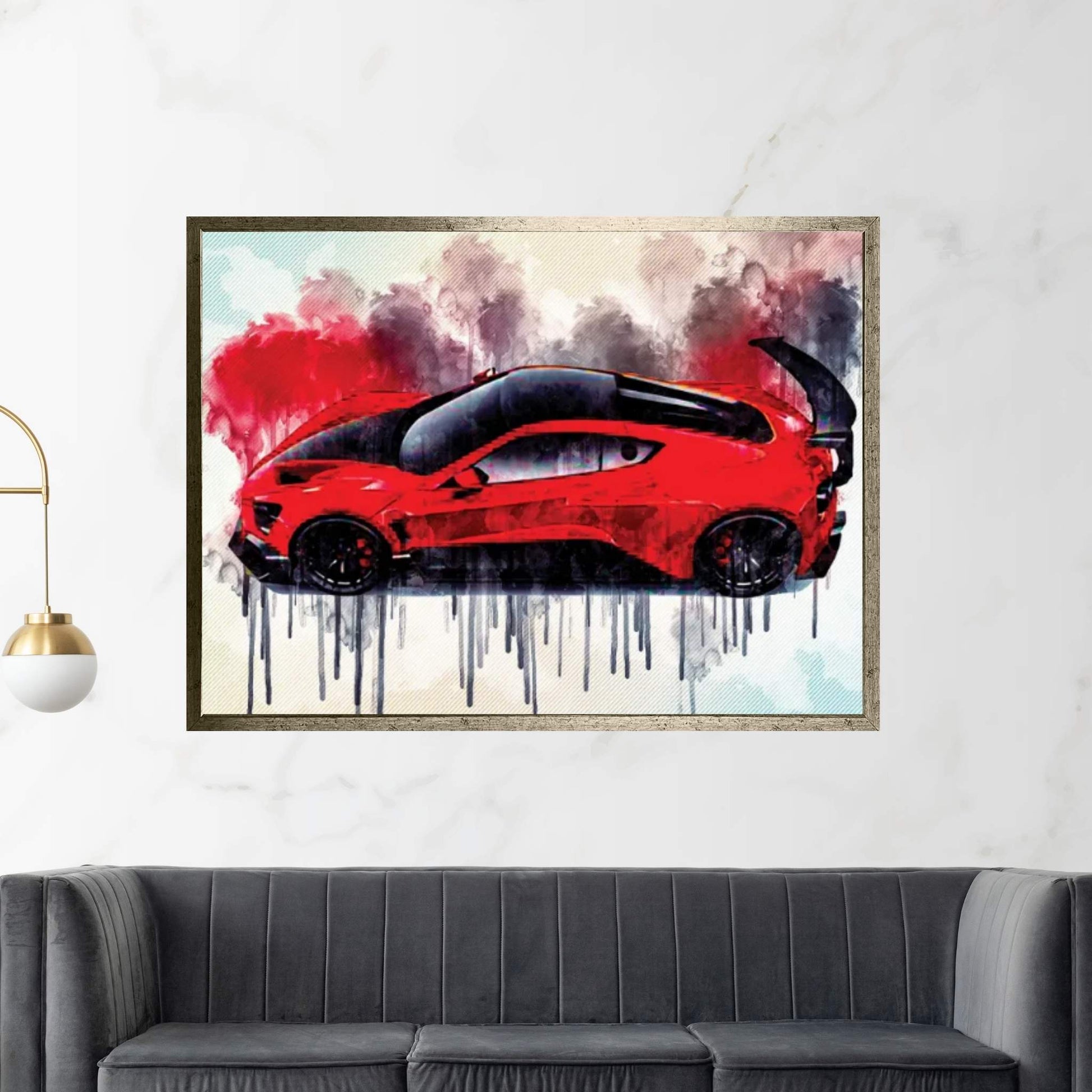 Zenvo Tsr-S 2019 View From Above Red Hypercar New Sports Cars Canvas Wall Art - Y Canvas