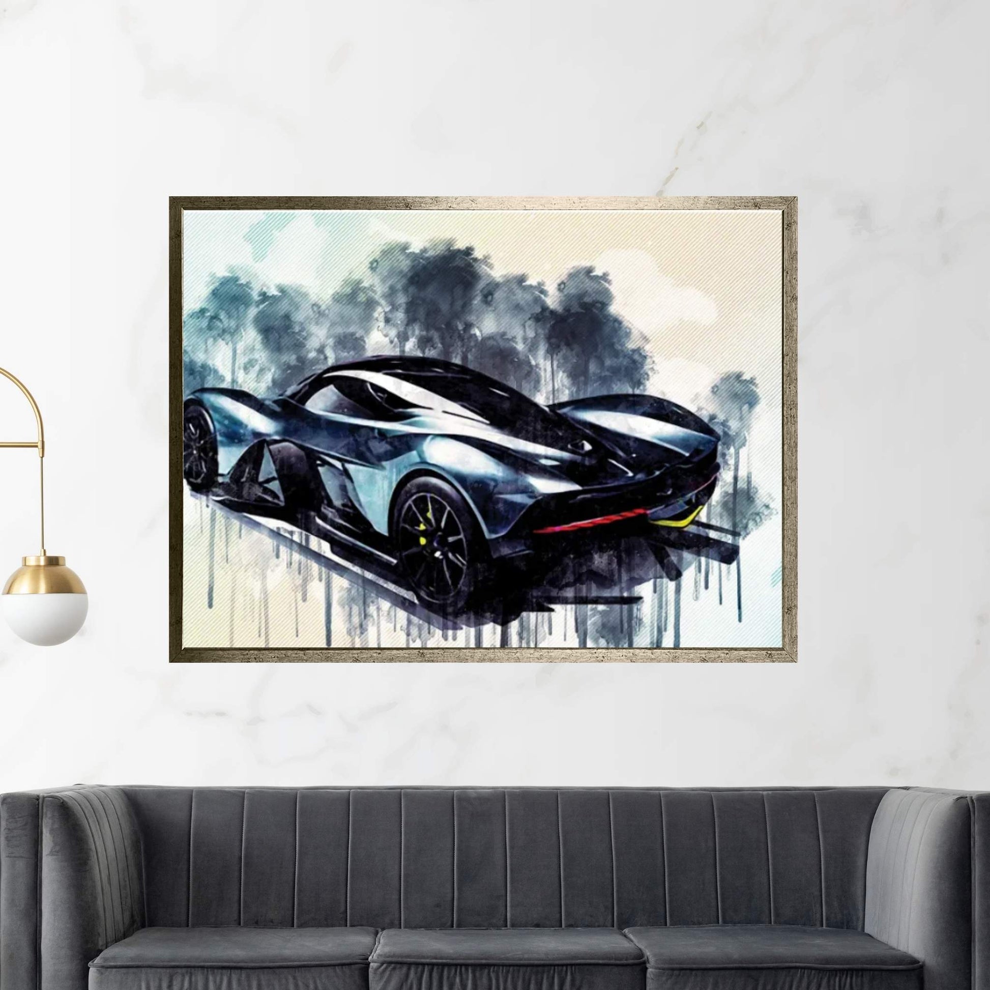 Aston Martin Am-Rb 001 2017 Red Bull Racing Racing Car Garage Hypercar Supercar Canvas Wall Art - Y Canvas