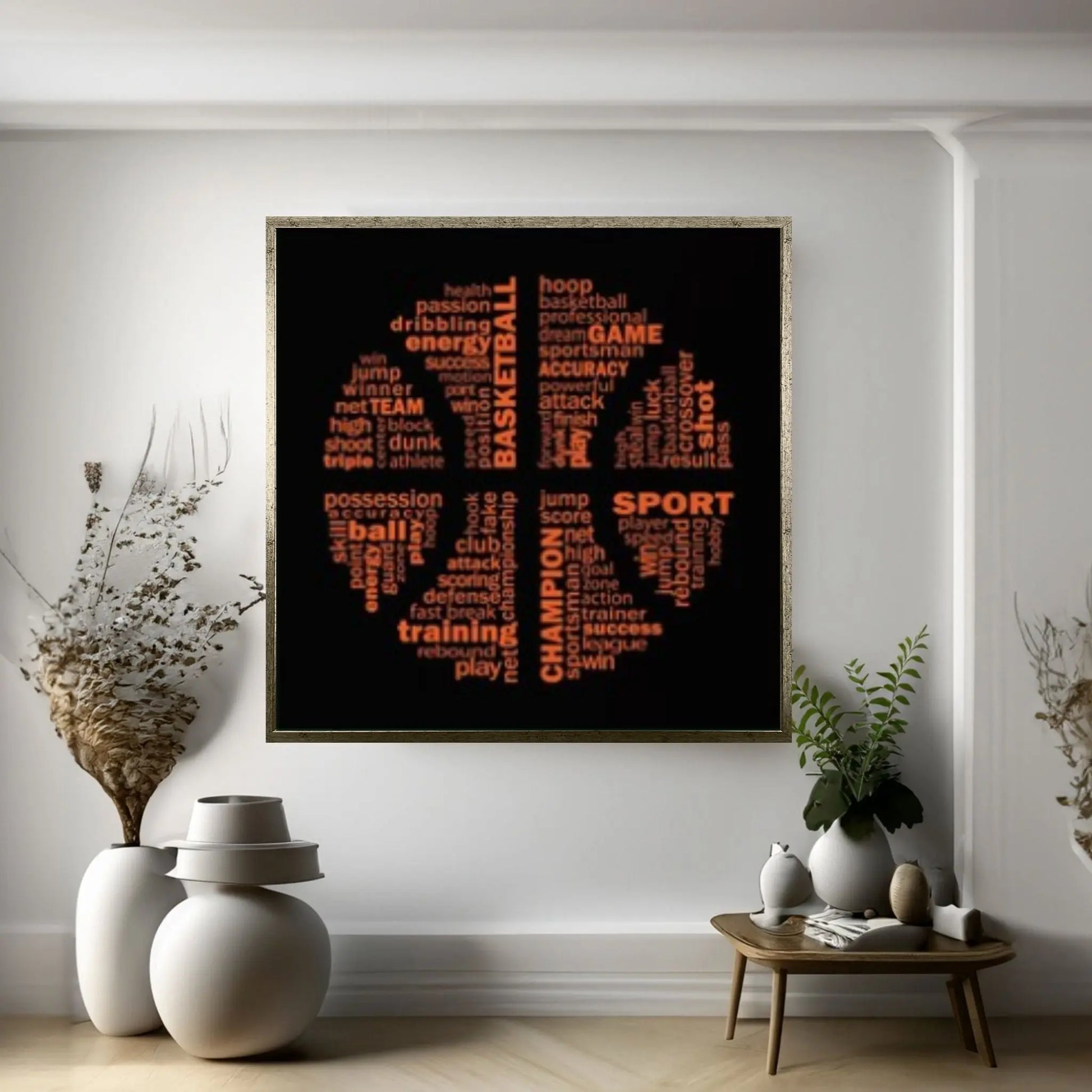 Basketball Poster Canvas Wall Art, Basketball Wall Art,Basketball Coach Gift, Sports Gift for Dad, Basketball Player Gift - Y Canvas