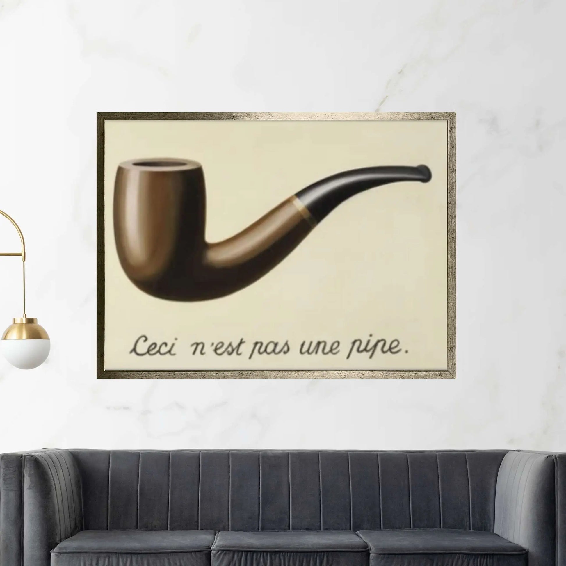 Large René Magritte, The Treason of Images, Wall Decor, Reproduction of Classic Art - Y Canvas