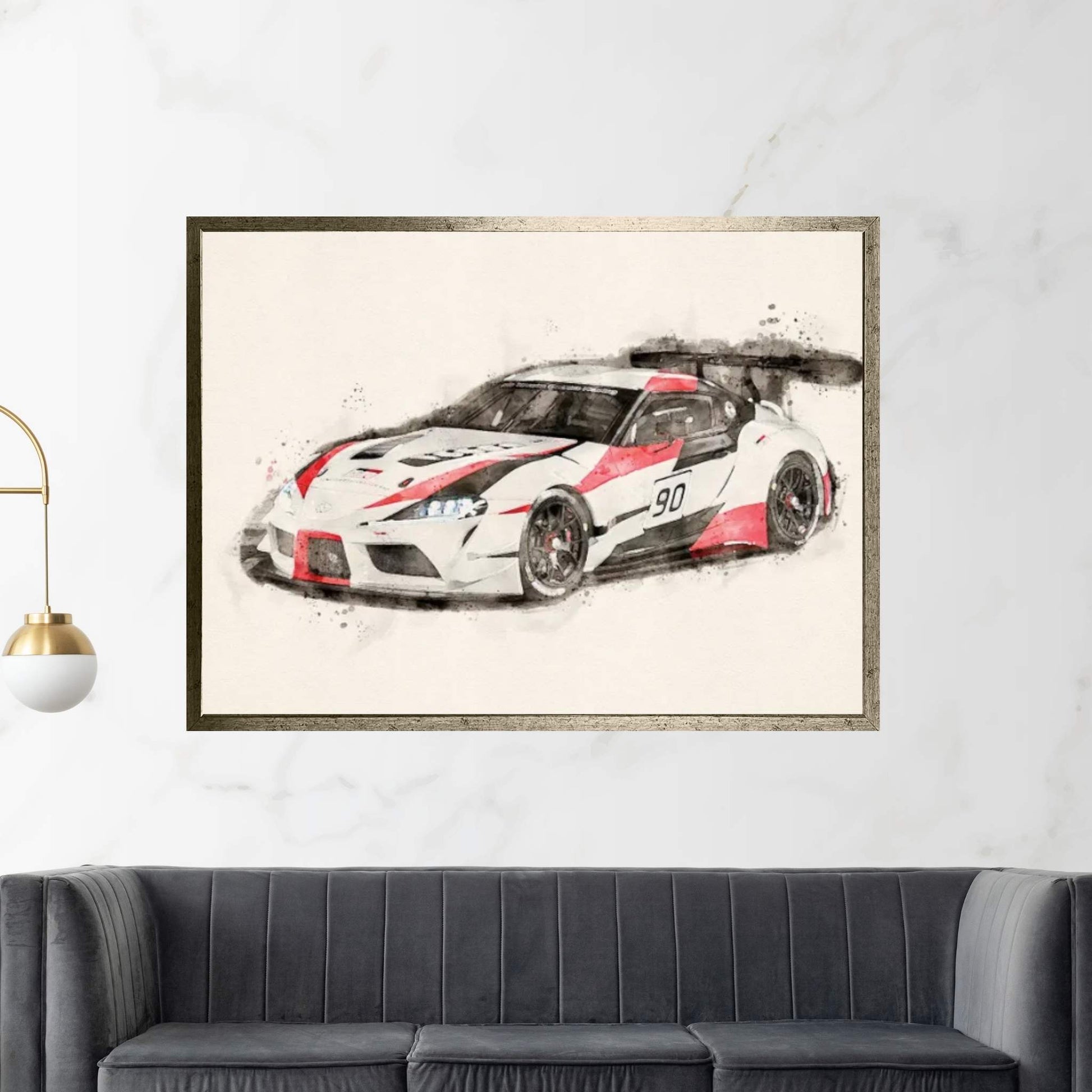 Toyota GR Supra Racing V II Canvas Wall Art - Y Canvas