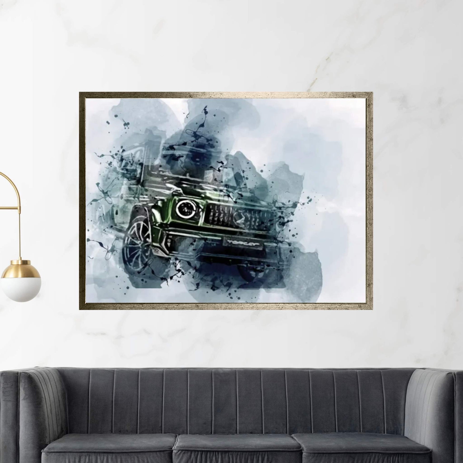 Mercedes-Amg G63 1nferno Topcar Green Canvas Wall Art - Y Canvas