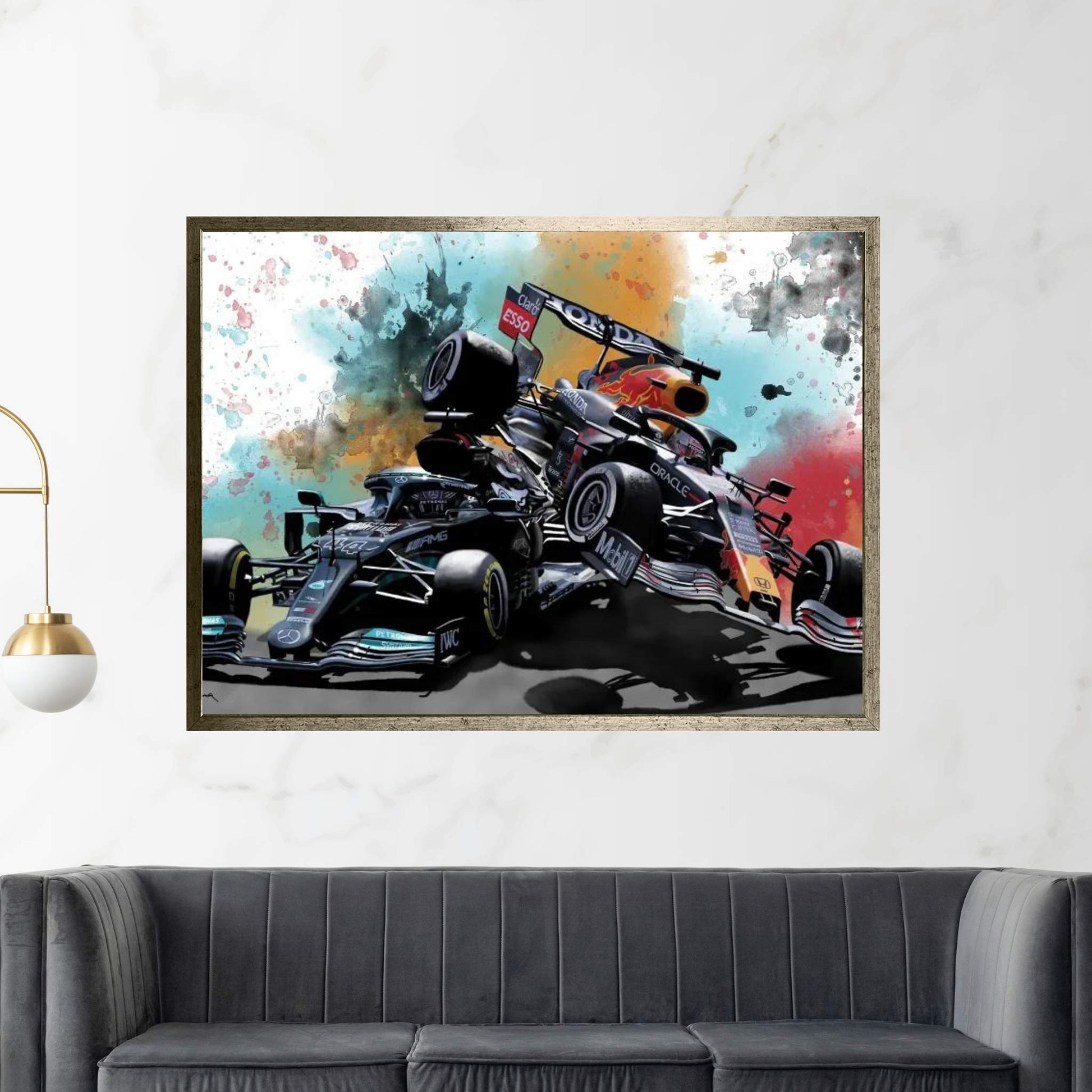 Verstappen Vs Hamilton Canvas Wall Art - Y Canvas