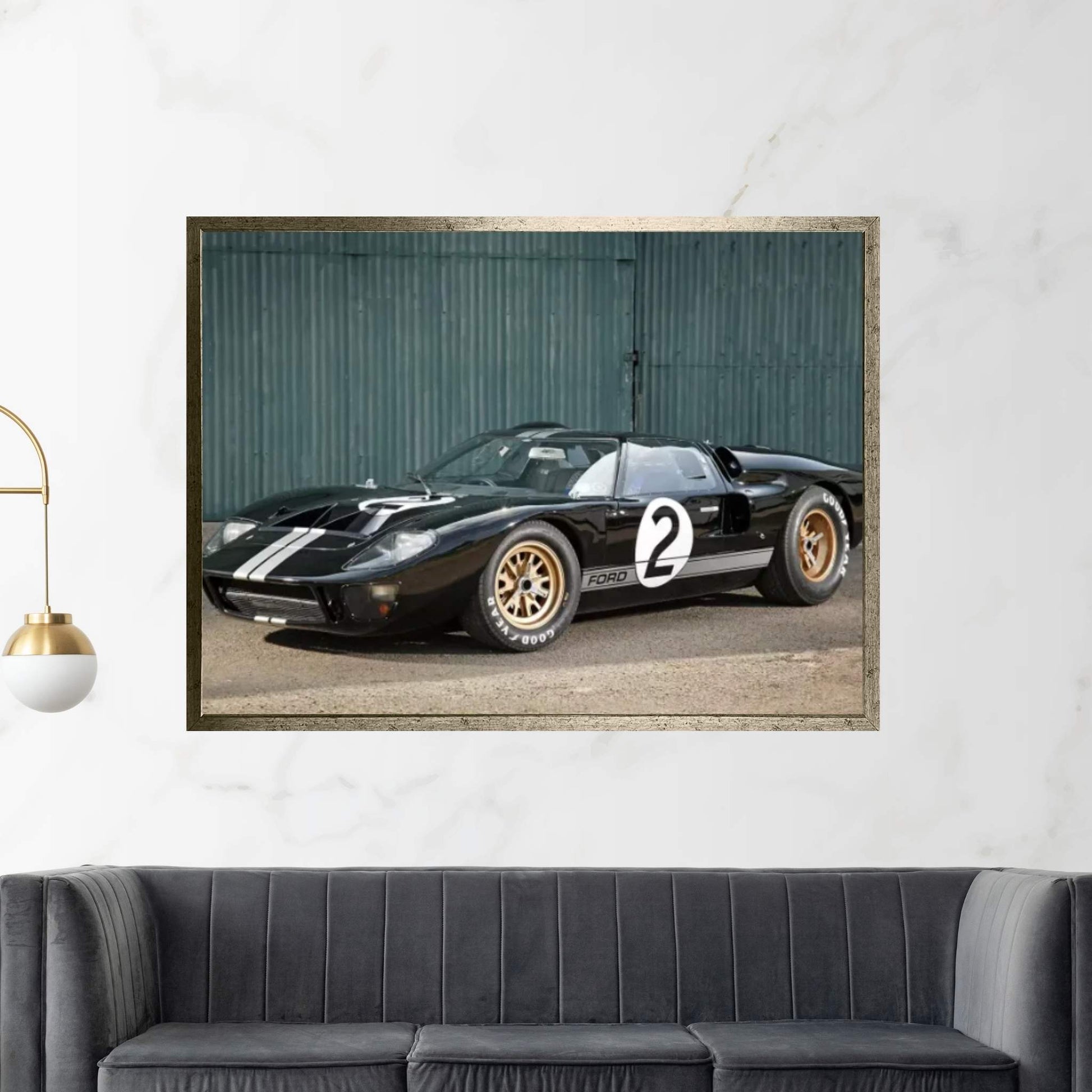 Ford Gt40 Le Mans Race Car, 1966 Canvas Wall Art - Y Canvas