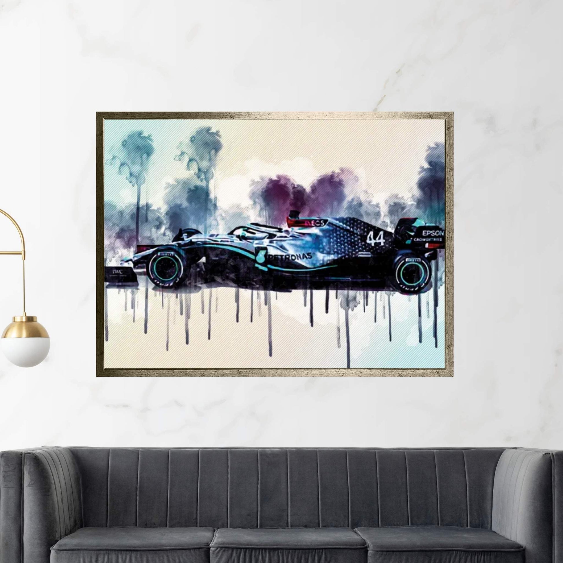 2020 Mercedes-Amg F1 W11 Eq Performance Side View Exterior Formula 1 F1 Racing Car Canvas Wall Art - Y Canvas