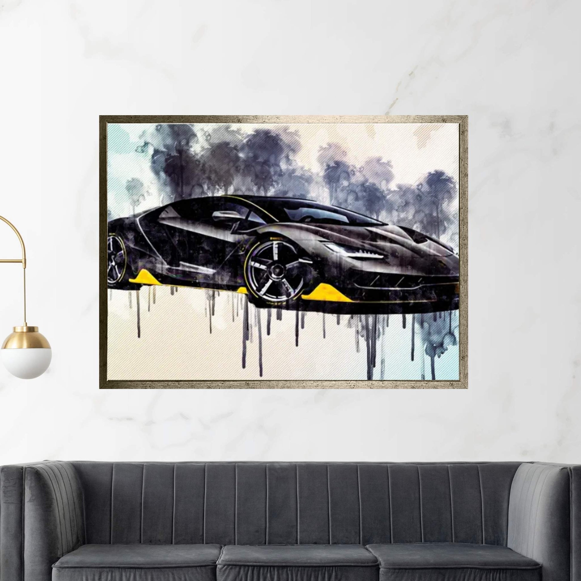 Carbon Hypercar Lamborghini Lamborghini Centenary 2017 Supercars Canvas Wall Art - Y Canvas