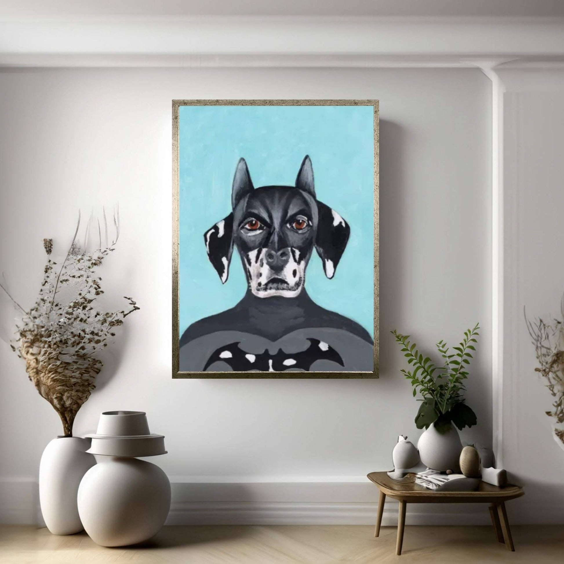 Dalmatian Batman Canvas Wall Art - Y Canvas