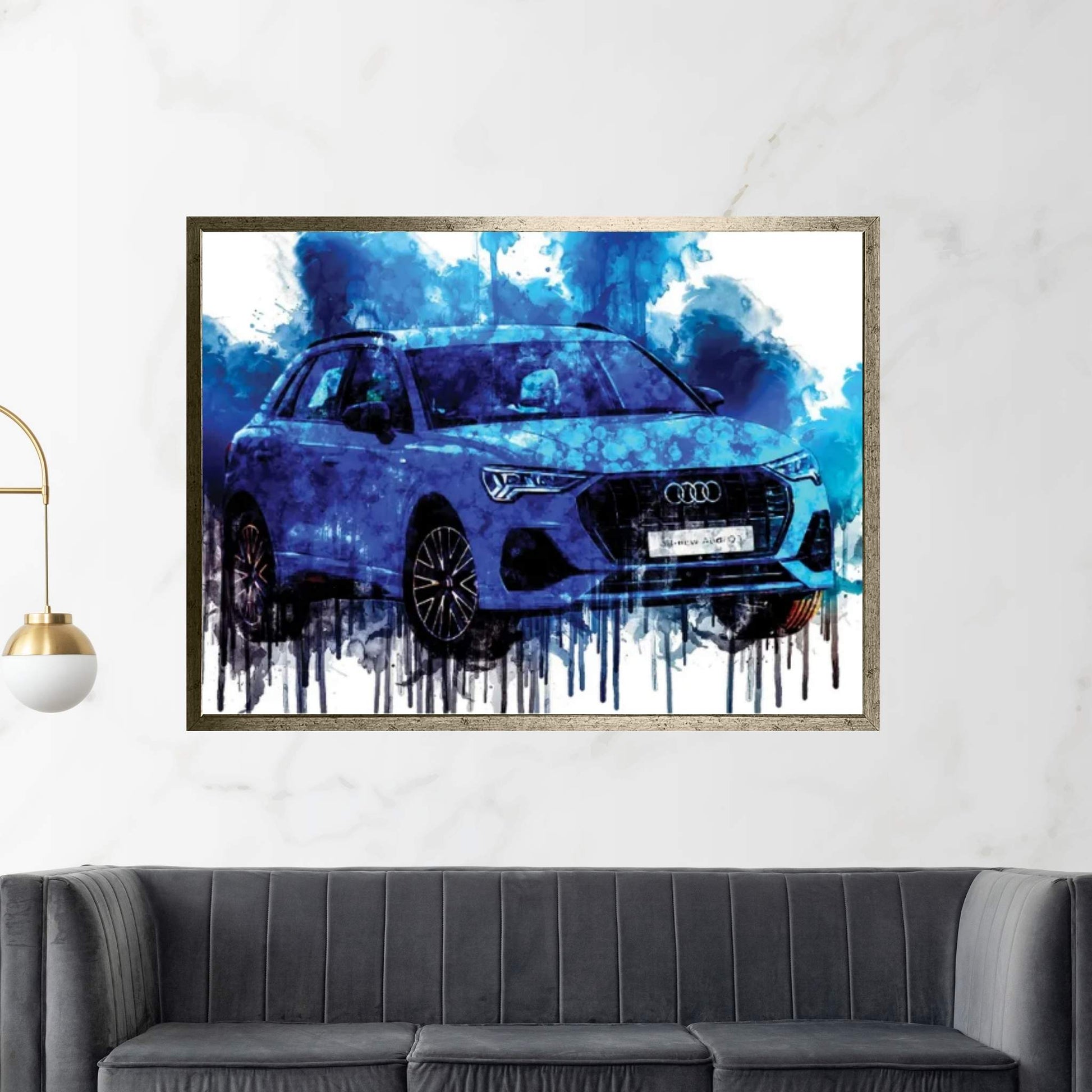 Car Audi Q3 35 TFSI S Line 2019 Canvas Wall Art - Y Canvas