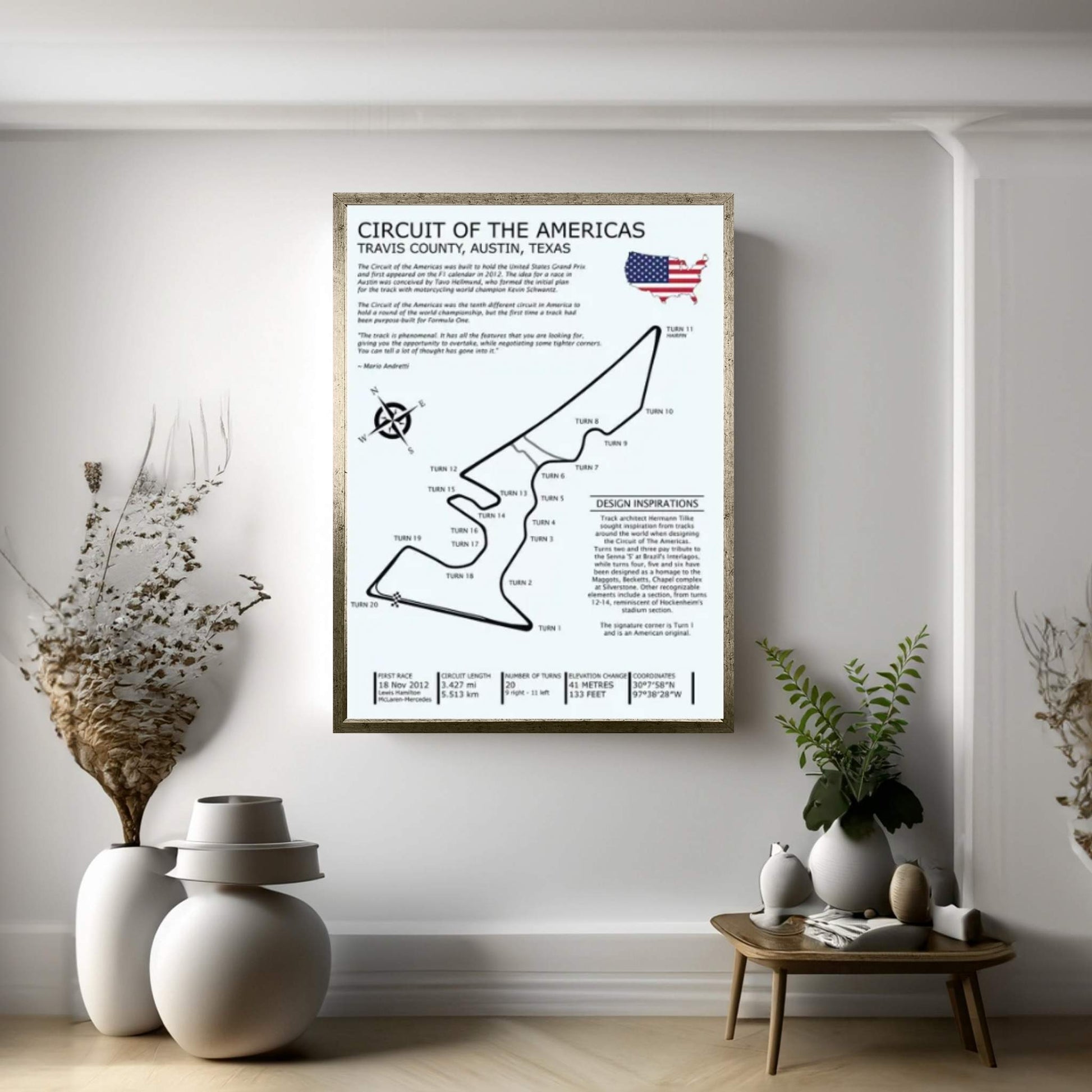 Circuit OfThe Americas Canvas Wall Art - Y Canvas