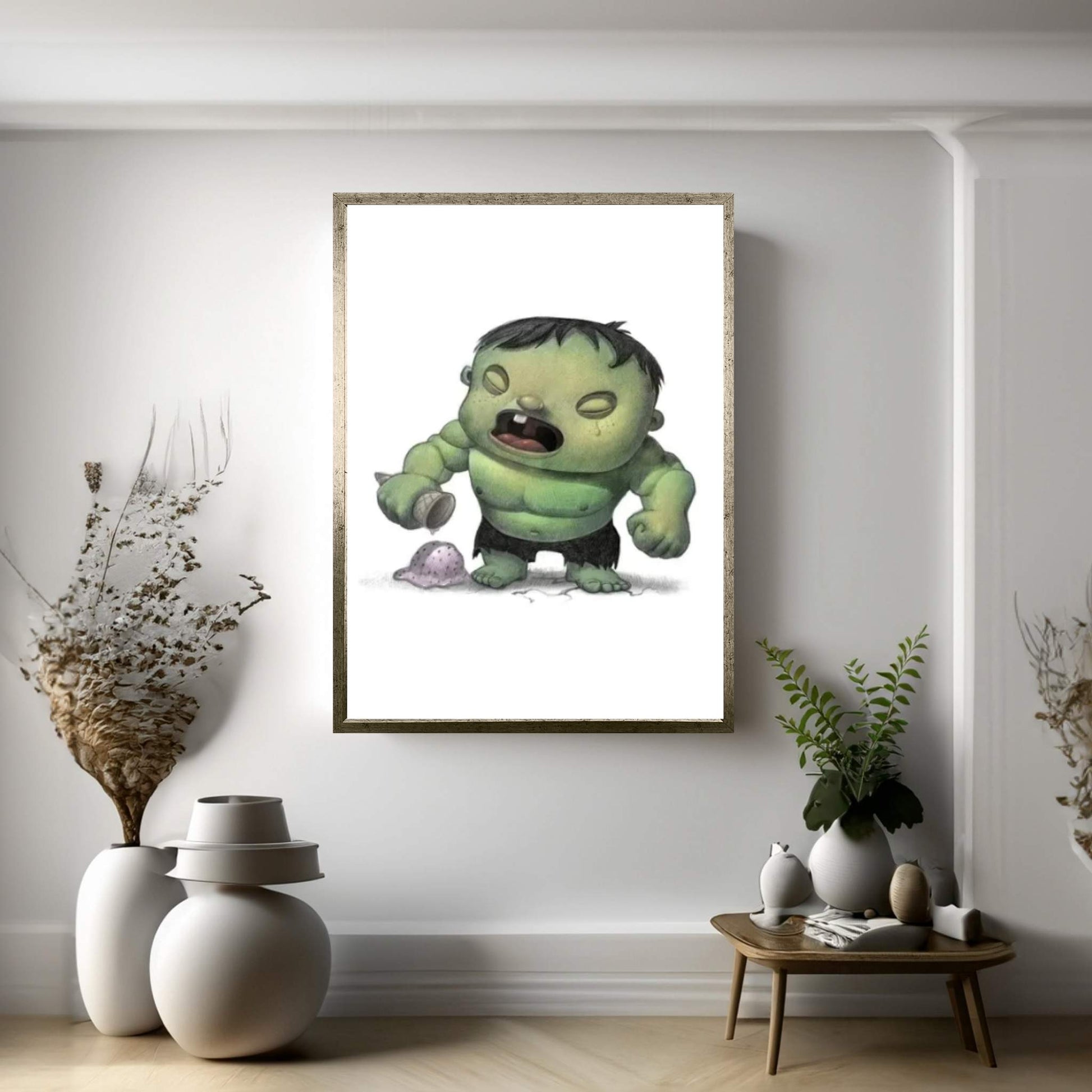 Baby Hulk Canvas Wall Art - Y Canvas