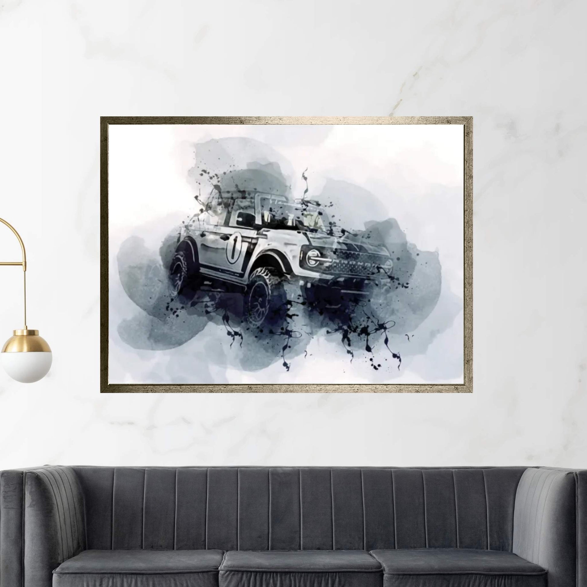 Hennessey Velociraptor 400 Bronco 2022 Canvas Wall Art - Y Canvas