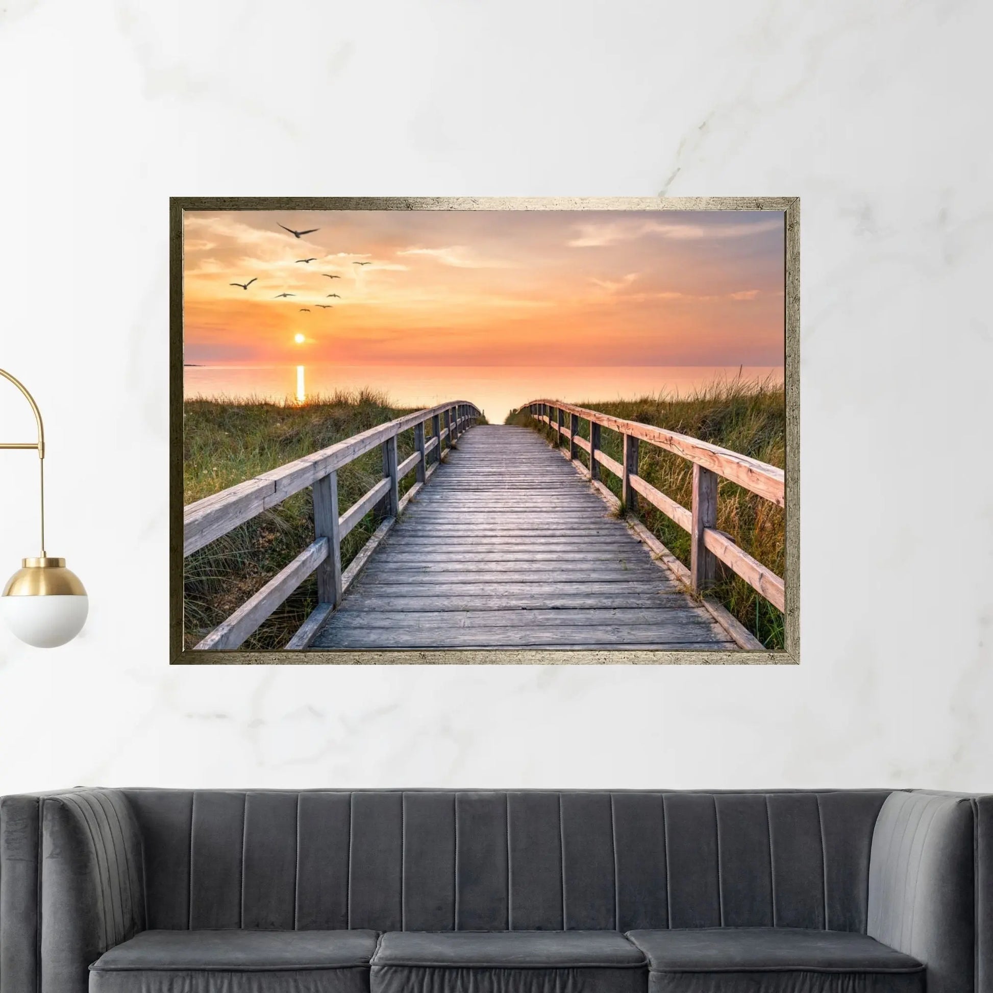 Sunset At The Dune Beach Canvas Wall Art - Y Canvas