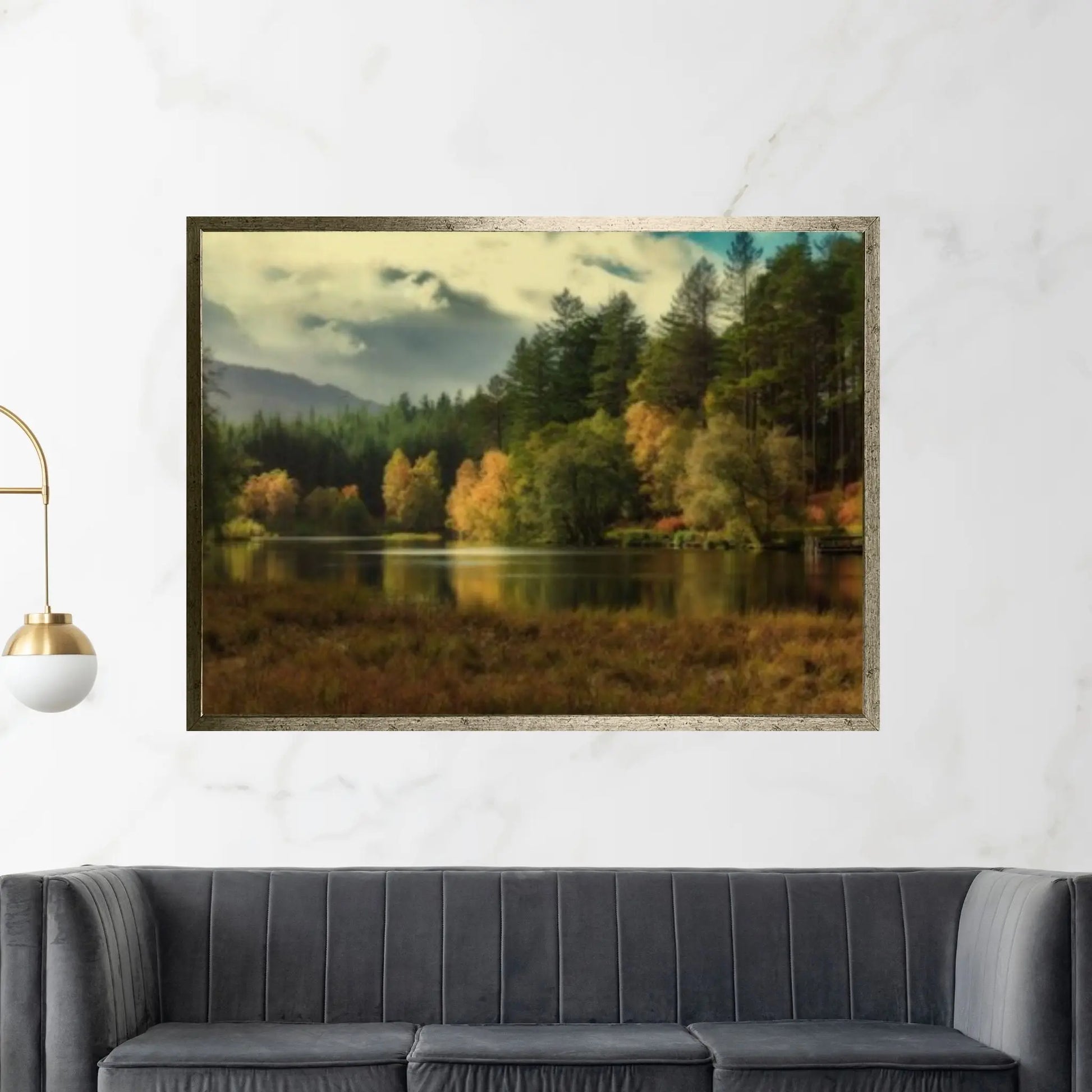 Autumn Landscape Canvas Wall Art Decor, Autumn Landscape Art Canvas, Autumn Printed, Forest Landscape Canvas Art - Y Canvas