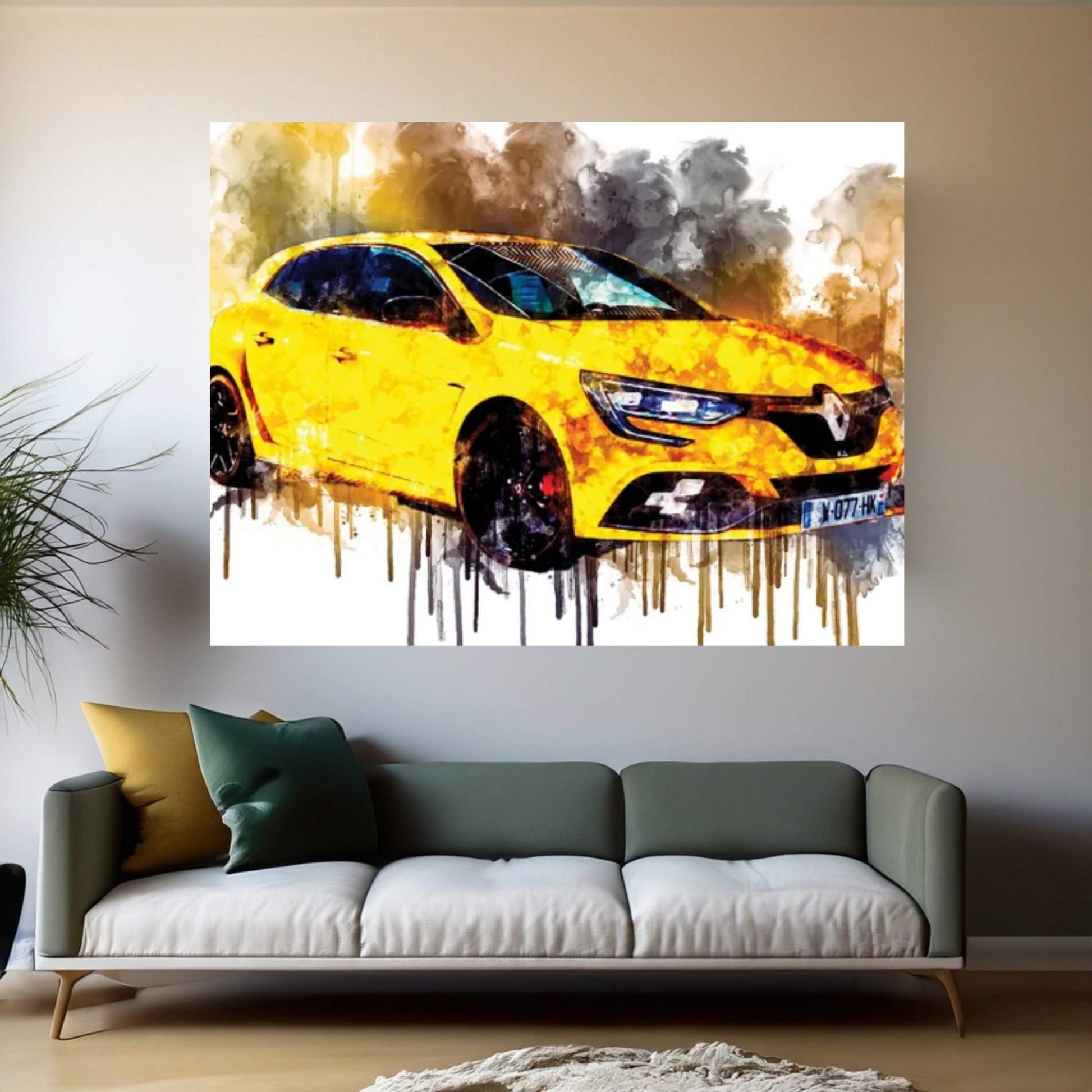 Car 2019 Renault Megane RS Cup Chassis Canvas Wall Art - Y Canvas