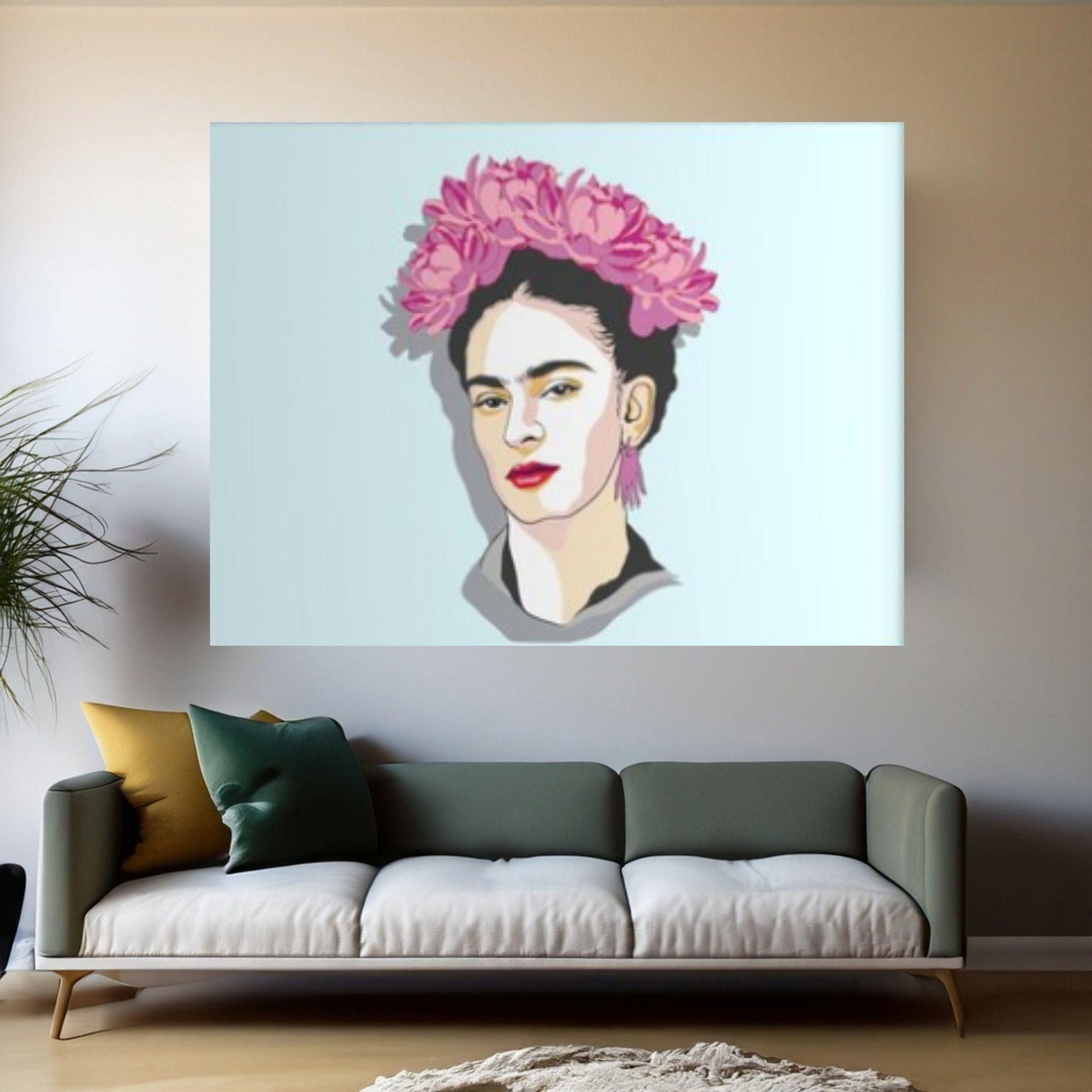 Frida Kahlo Art Canvas Frida Kahlo Wall Art, Mexican Floral Feminist Art Canvas Printed Picture - Y Canvas