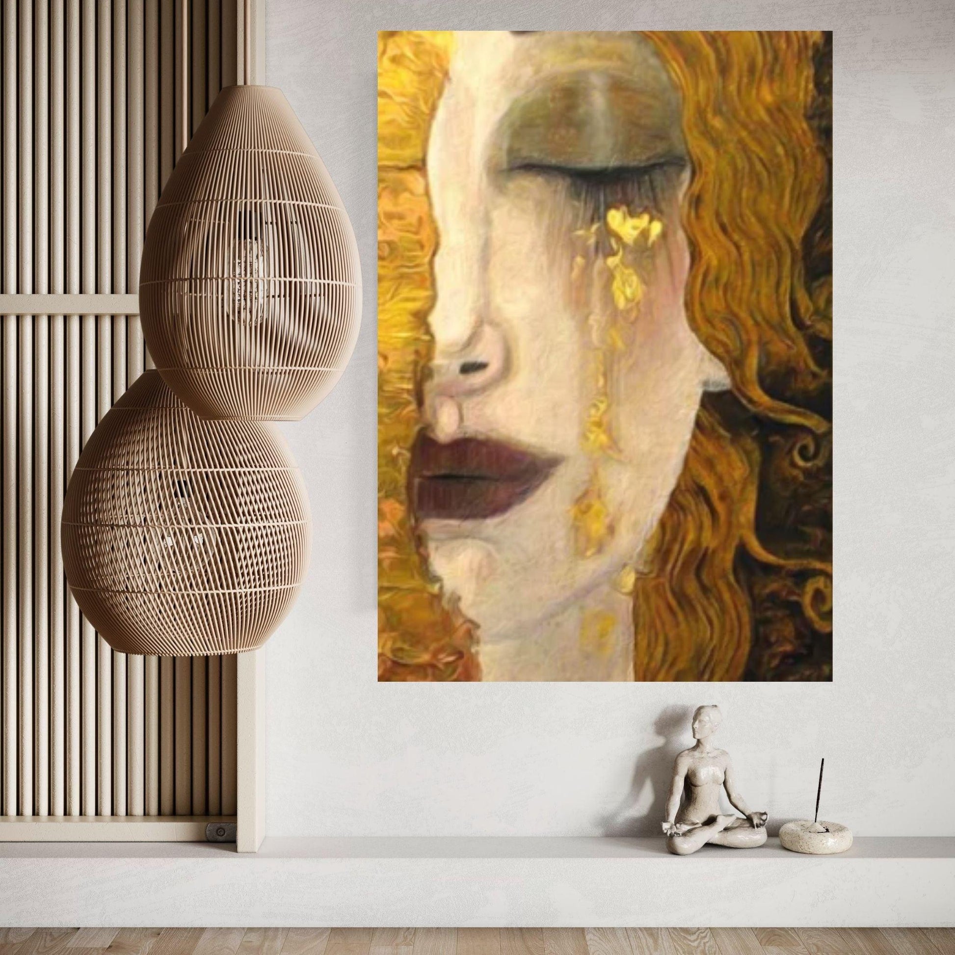 Gustav Klimt The Golden Tears Canvas Wall Art Print - By Gustav Klimt The Golden Tears Wall Art - Y Canvas