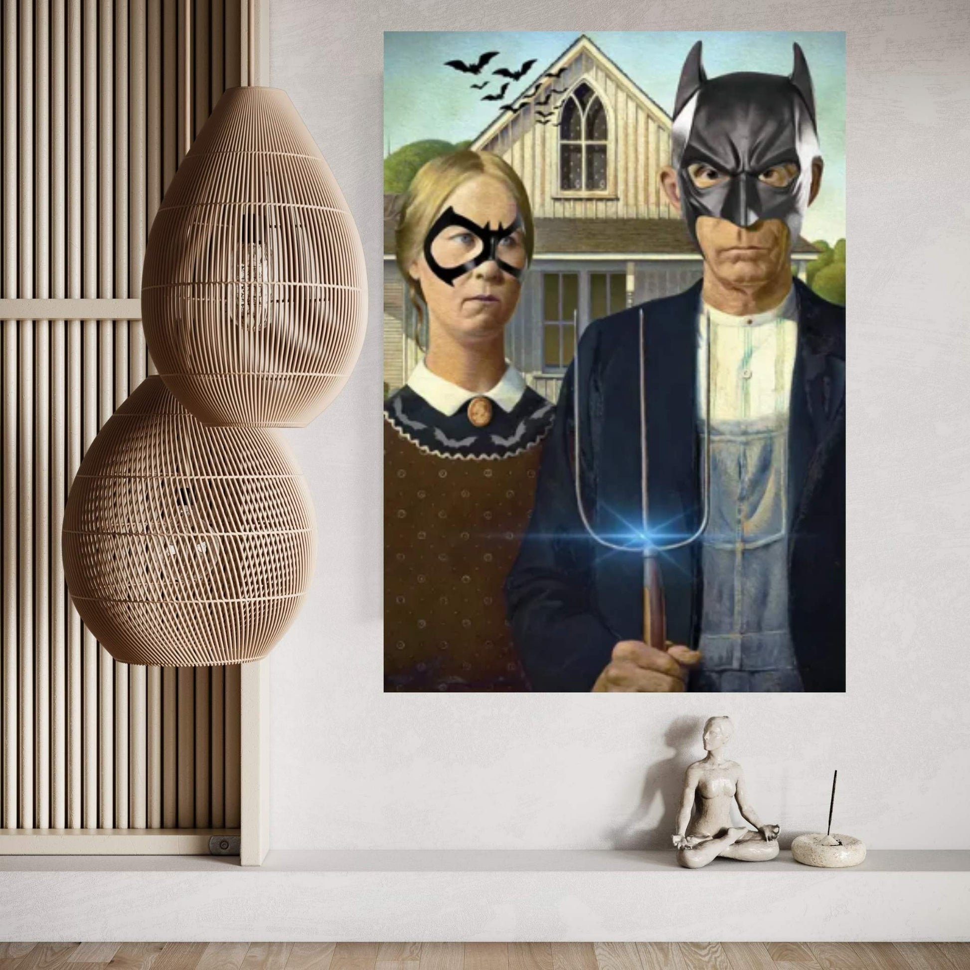 American Bat Gothic Canvas Wall Art - Y Canvas