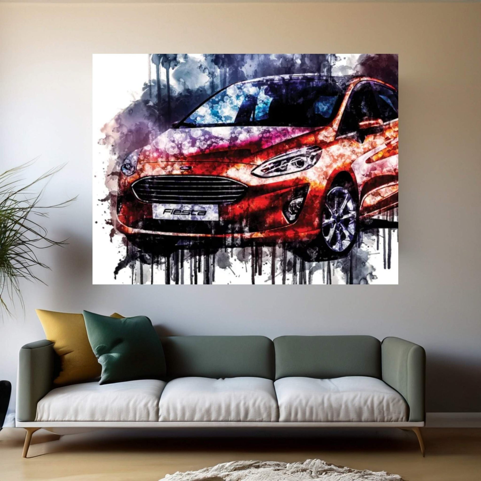 2017 Ford Fiesta Titanium Vehicle LXXVII Canvas Wall Art - Y Canvas