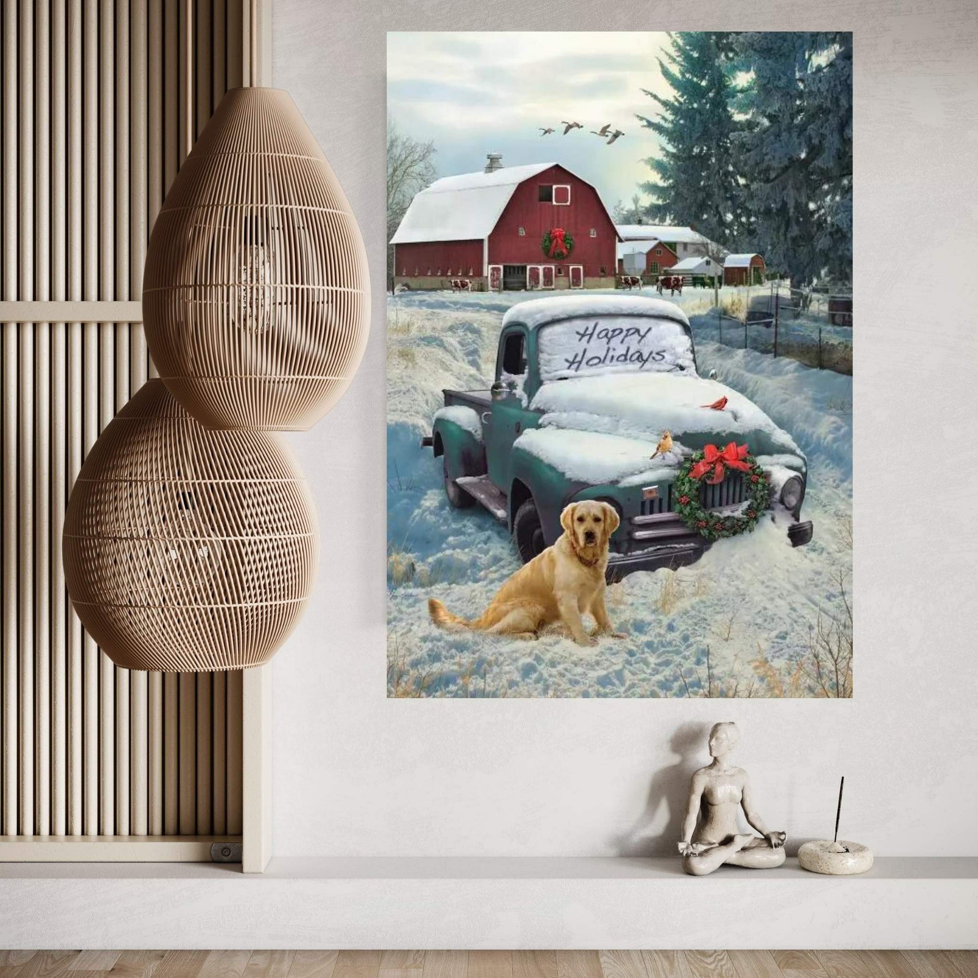 Holiday Truck Canvas Wall Art - Y Canvas