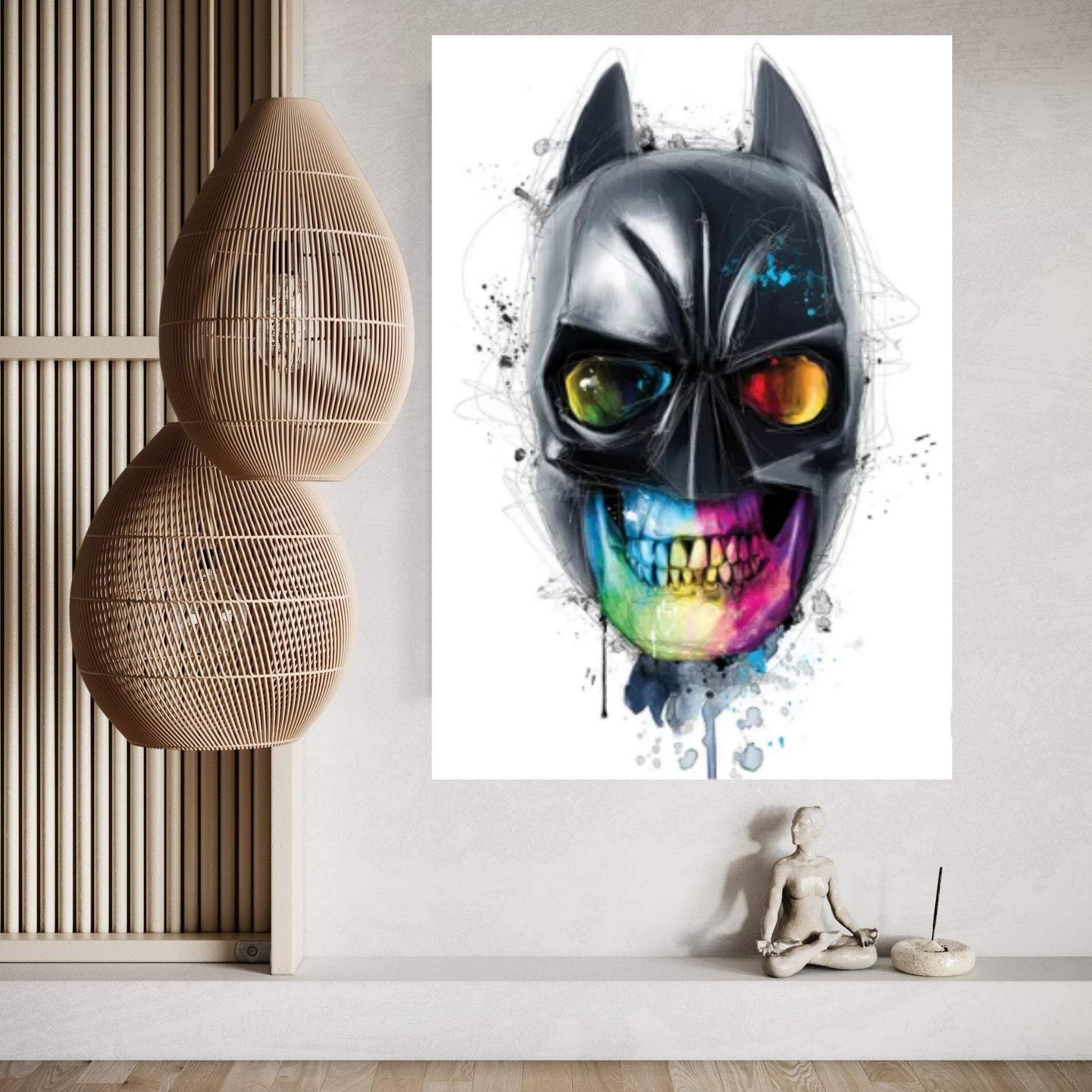 The Bat Skull Canvas Wall Art - Y Canvas