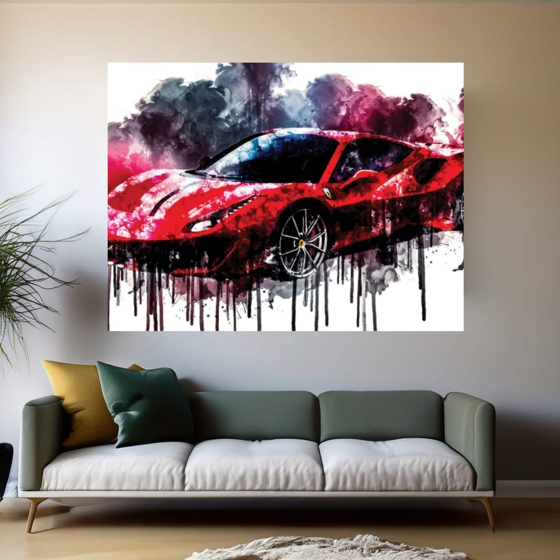 2018 Ferrari 488 Pista Vehicle CDLXXVII Canvas Wall Art - Y Canvas