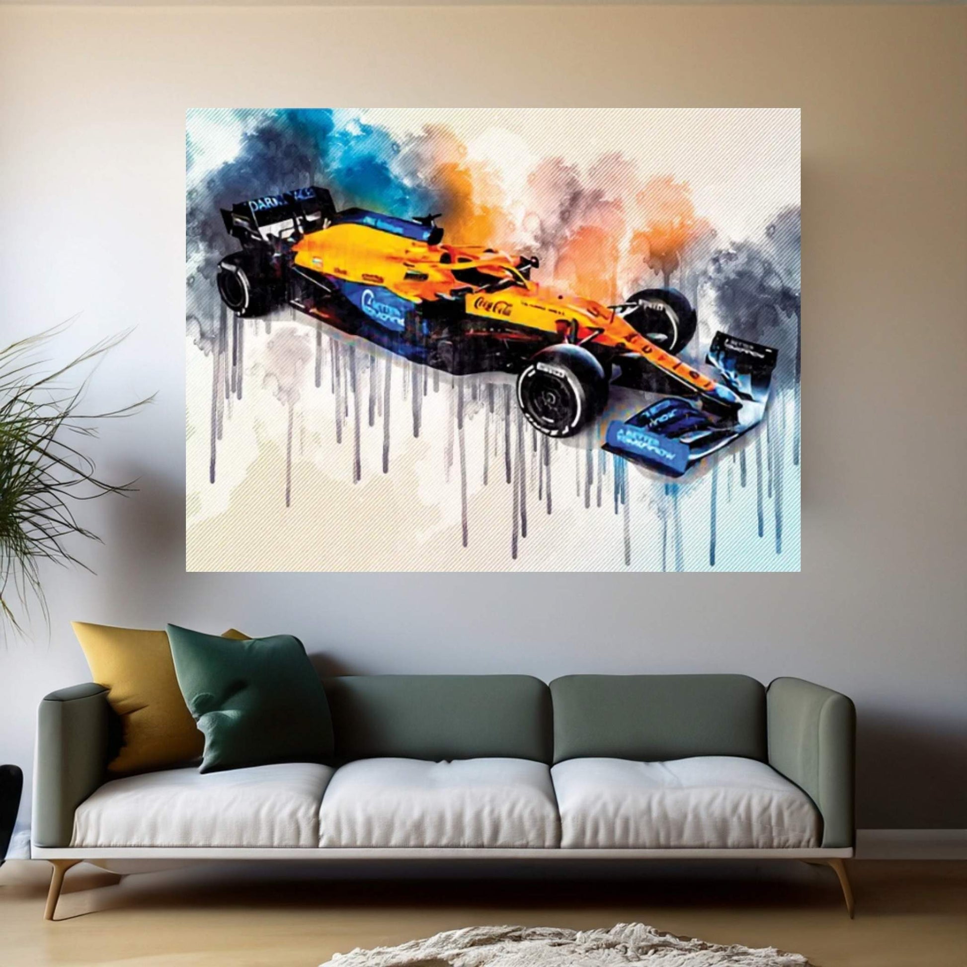 2021 Mclaren MCL35M Exterior Front View Canvas Wall Art - Y Canvas