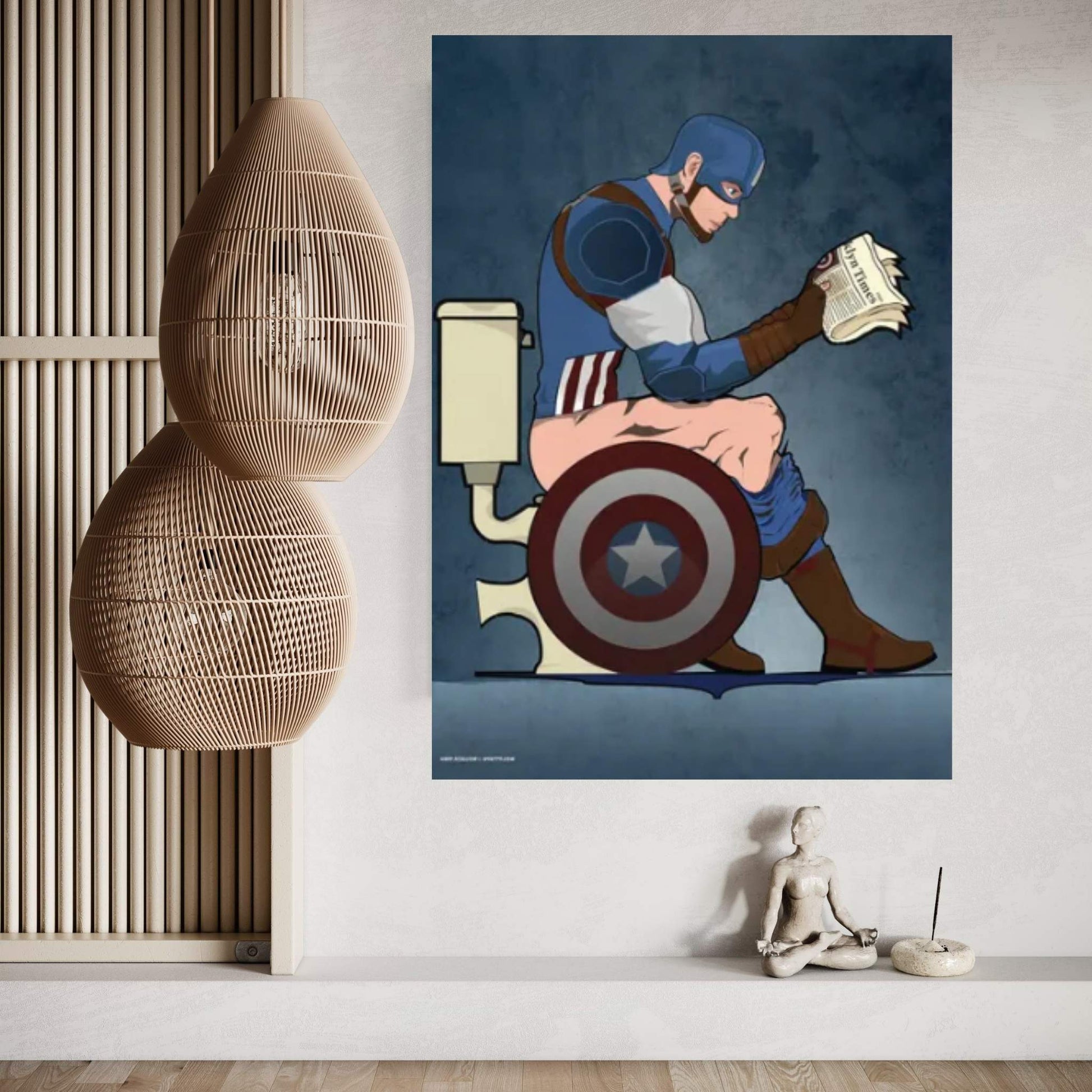 Captian America Canvas Wall Art - Y Canvas