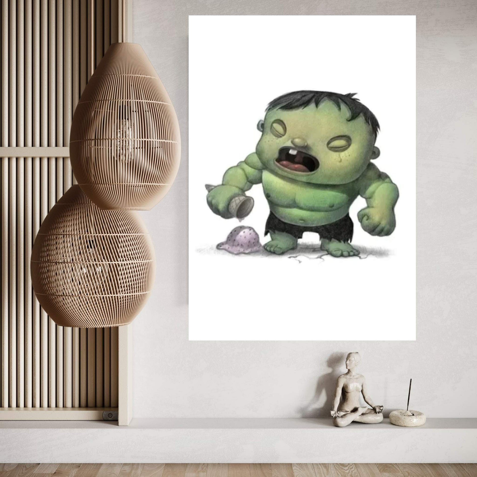 Baby Hulk Canvas Wall Art - Y Canvas