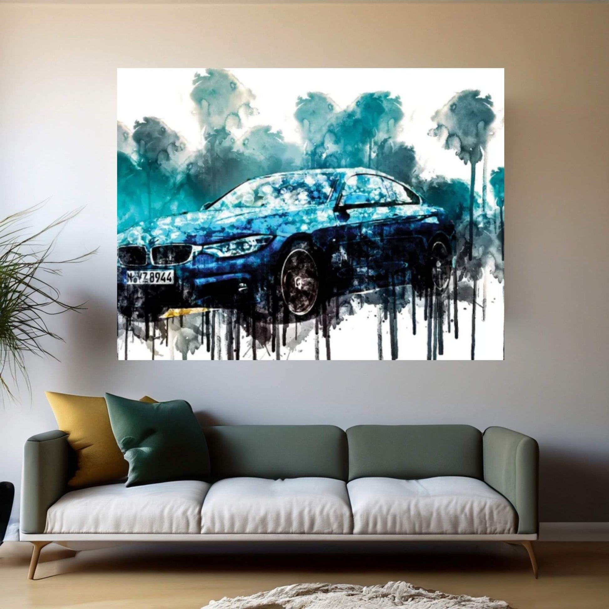 2018 BMW Series M Sport Coupe Canvas Wall Art - Y Canvas