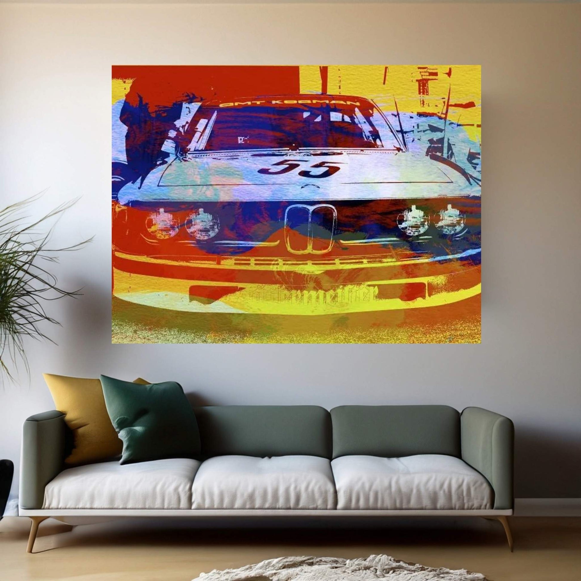 BMW Racing Canvas Wall Art - Y Canvas