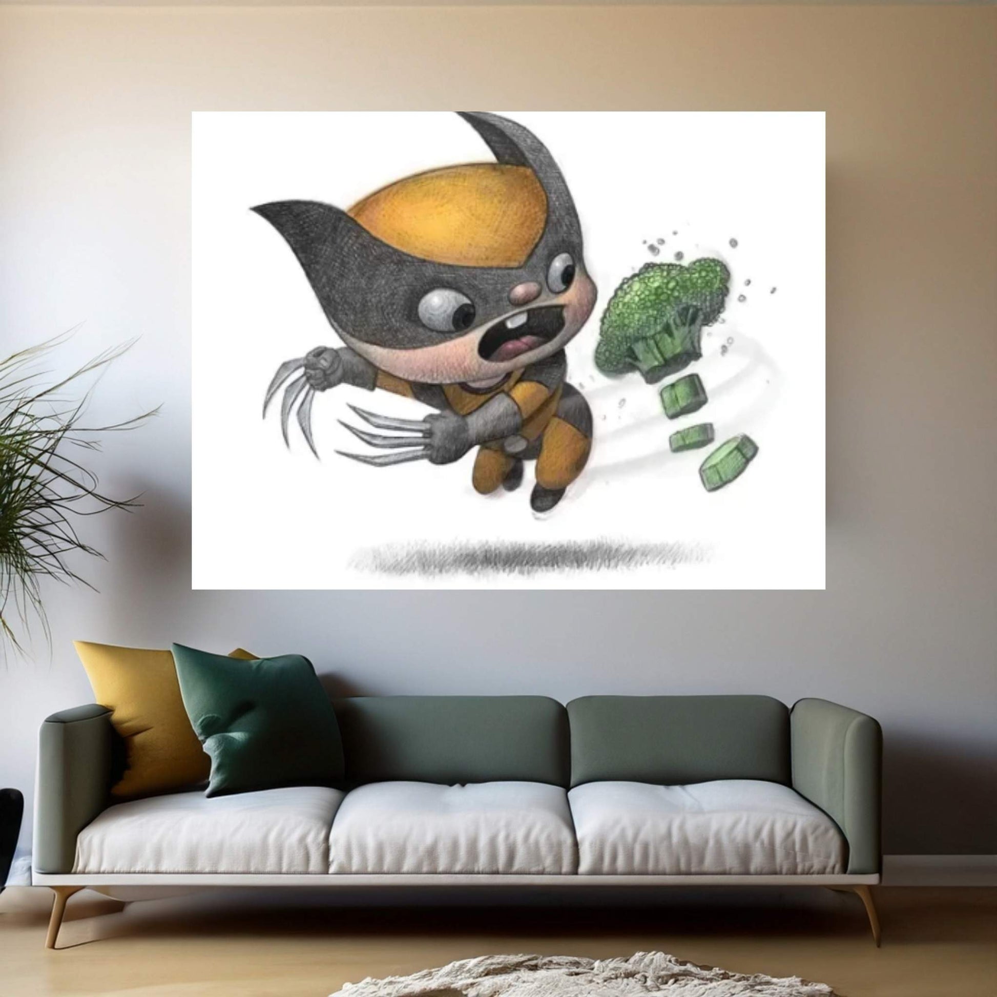 Baby Wolverine Canvas Wall Art - Y Canvas