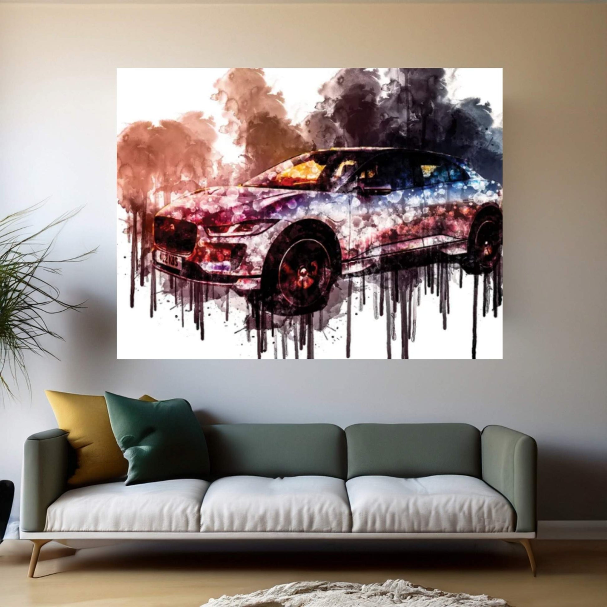 Car 2018 Jaguar I-Pace EV400 AWD S Canvas Wall Art - Y Canvas