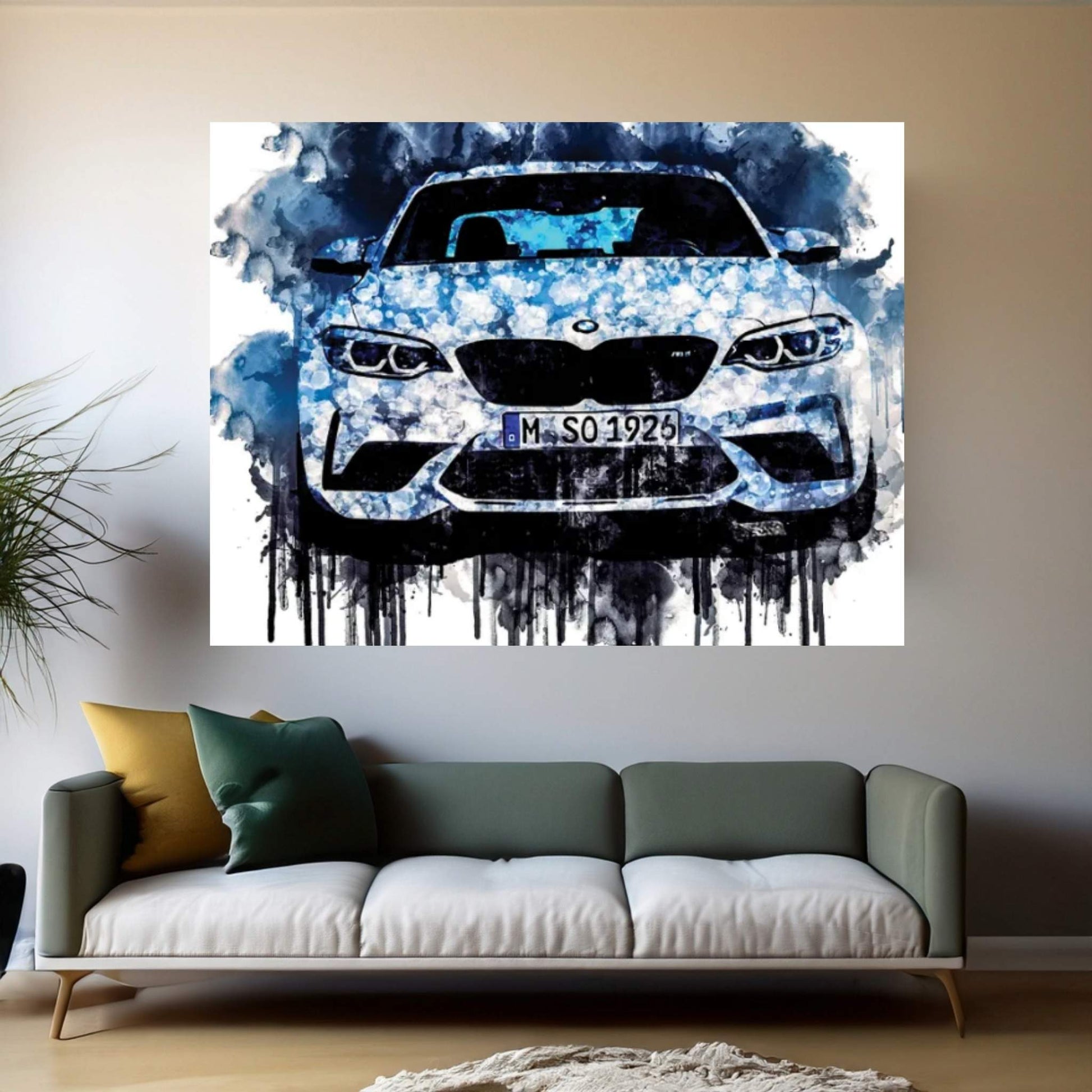 2018 BMW M2 Competition Canvas Wall Art - Y Canvas