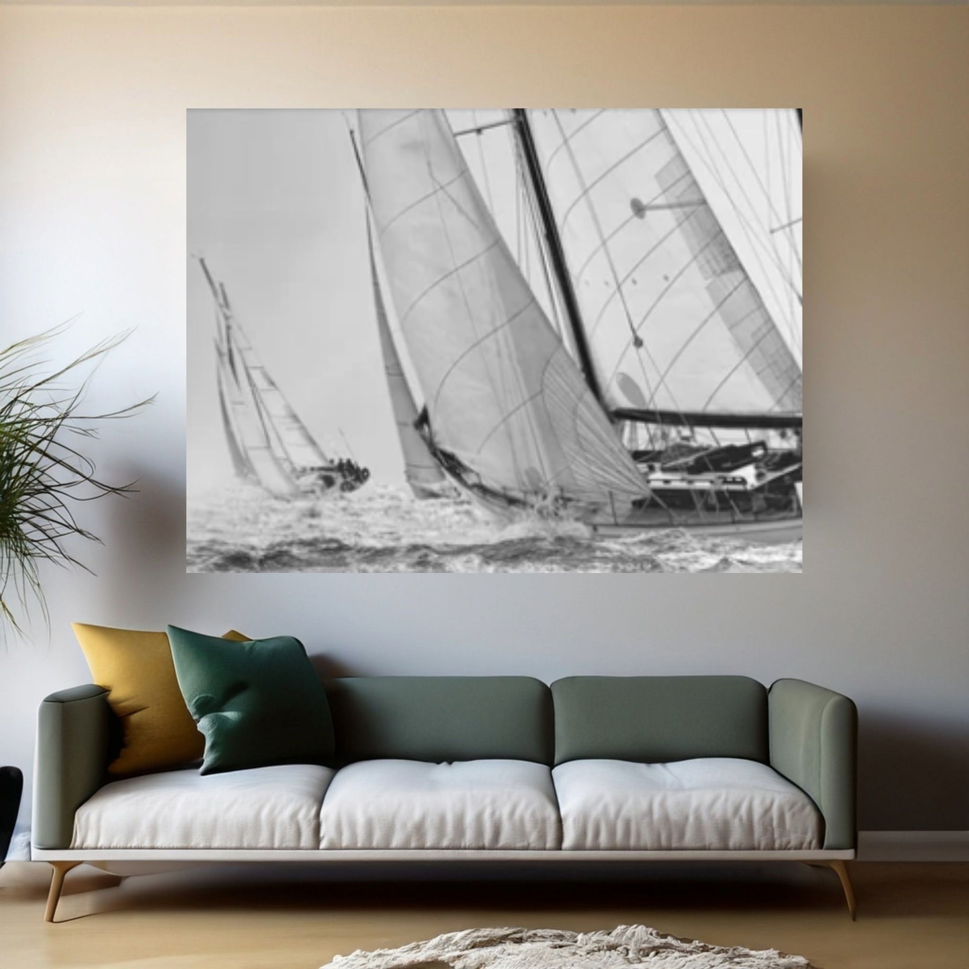 Seascape Wall Art Decor, Ship Ocean Painting, Ship Oil Painting, Ocean Decor, Sailing Ship Canvas Art - Y Canvas