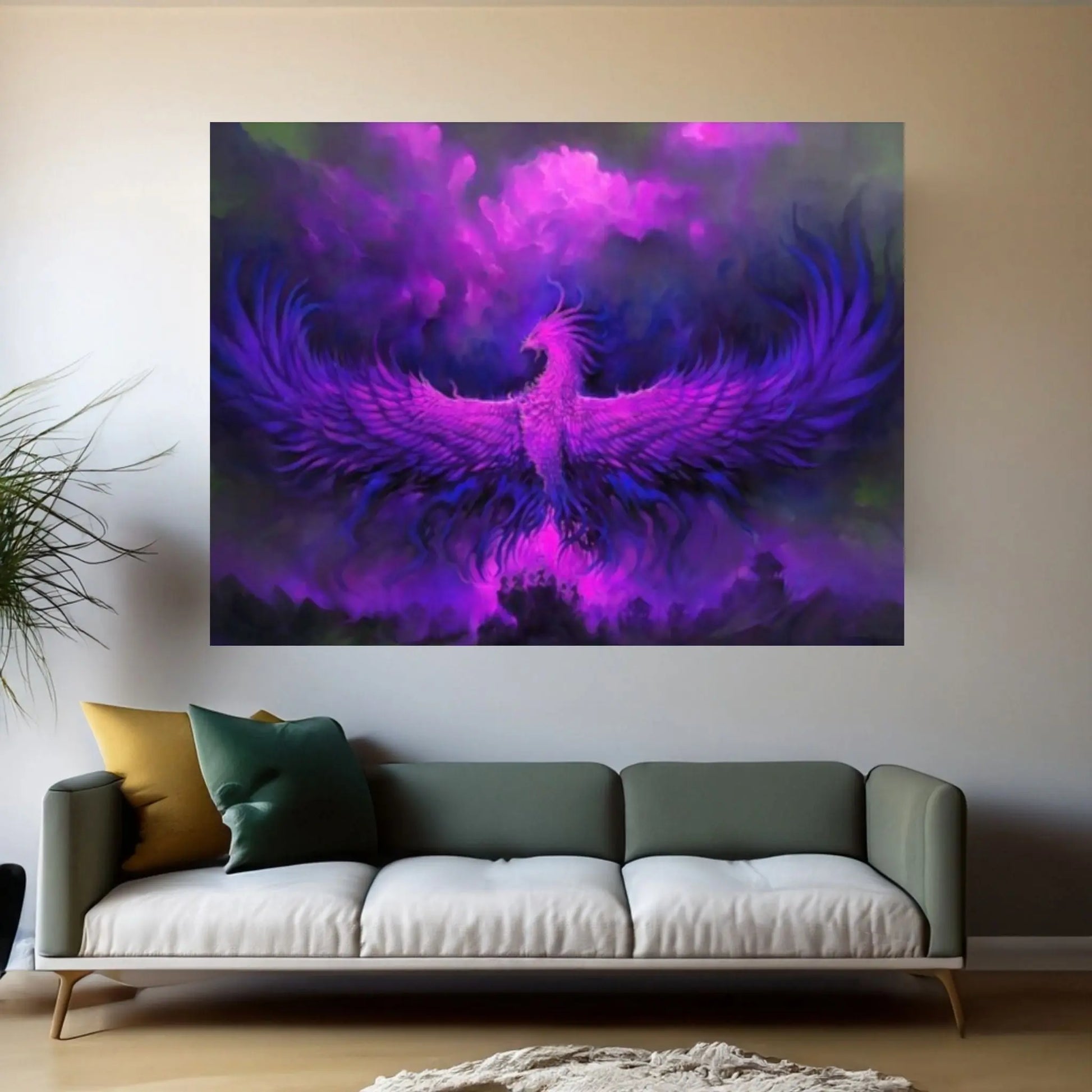 Phoenix Rebirth Canvas, Canvas Wall Art Print Poster - Y Canvas