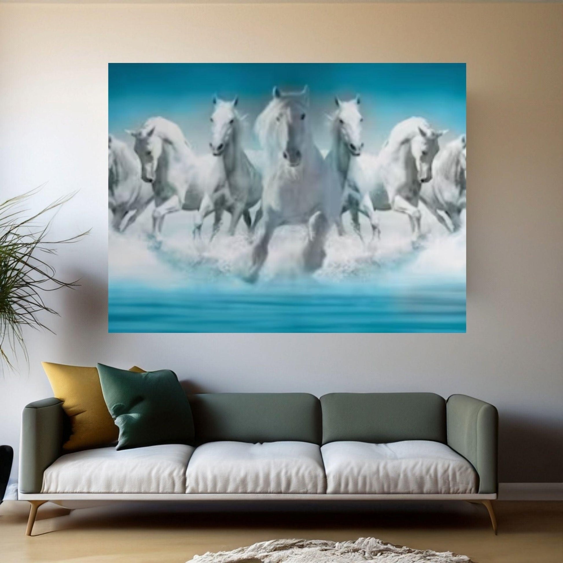 Horse Painting Large Canvas Art, Horse Decor Horse Oil Painting Poster Wall Art - Y Canvas