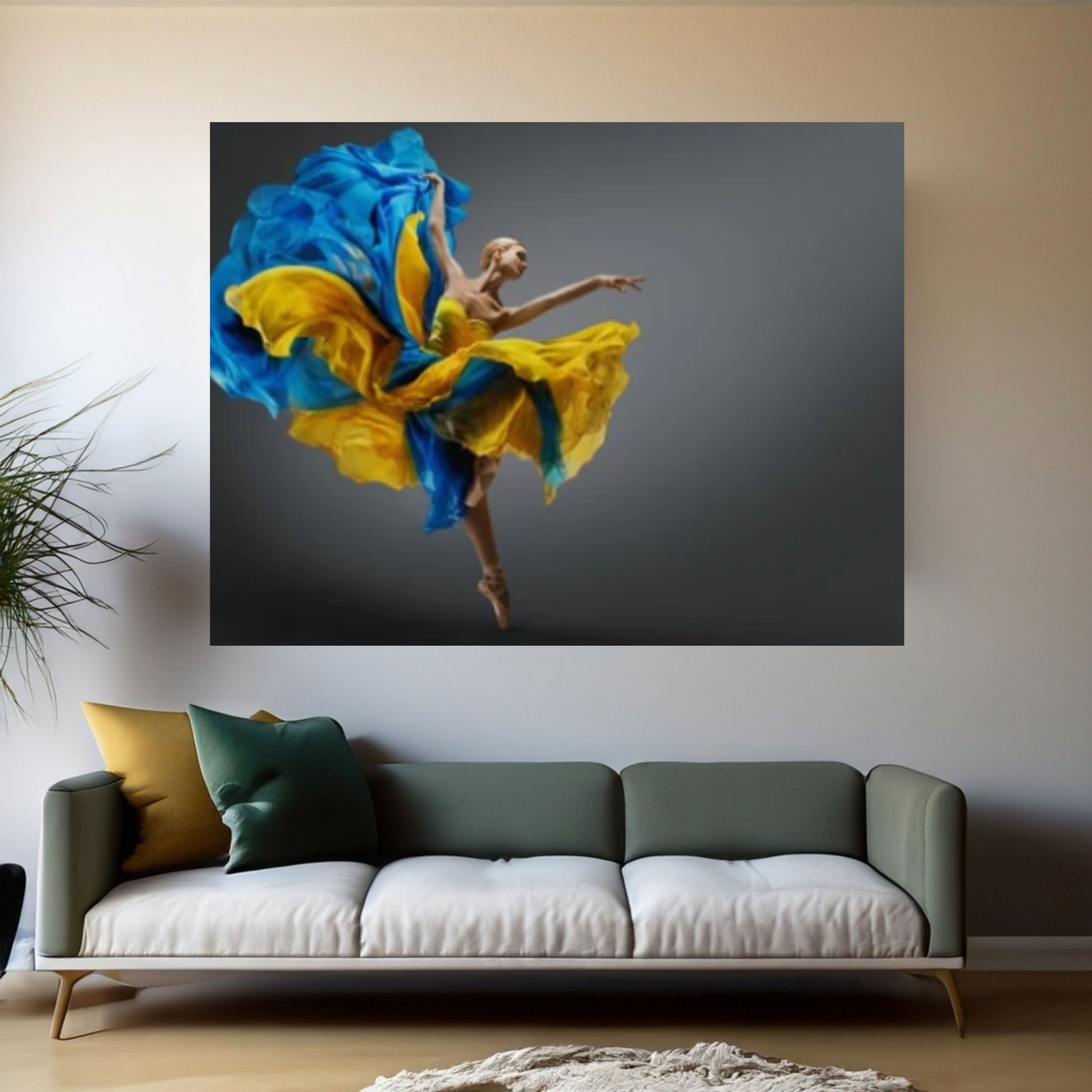 Large Ballerina Canvas Painting, Dancing Girl Oil Painting - Y Canvas