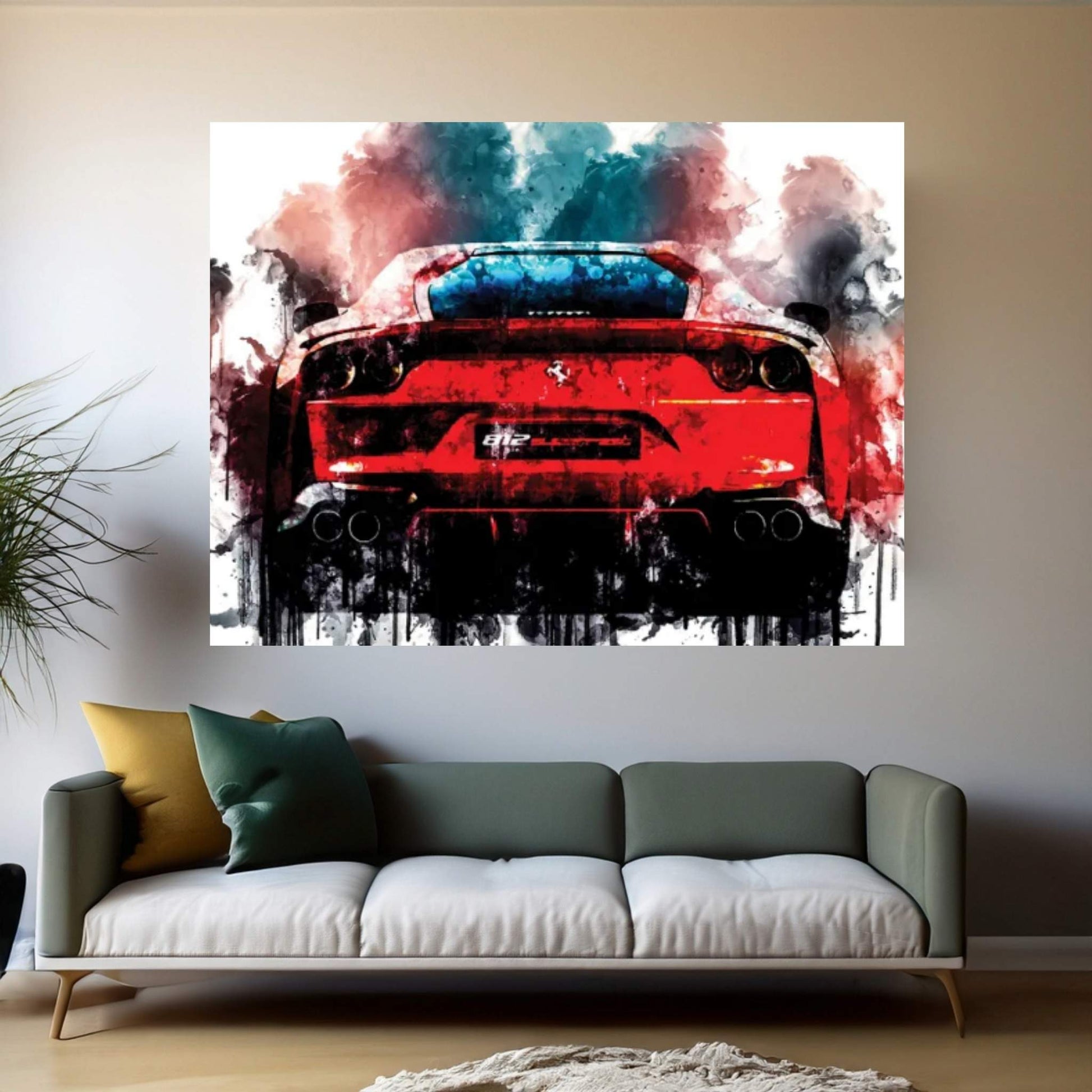 2018 Ferrari 812 Superfast Canvas Wall Art - Y Canvas