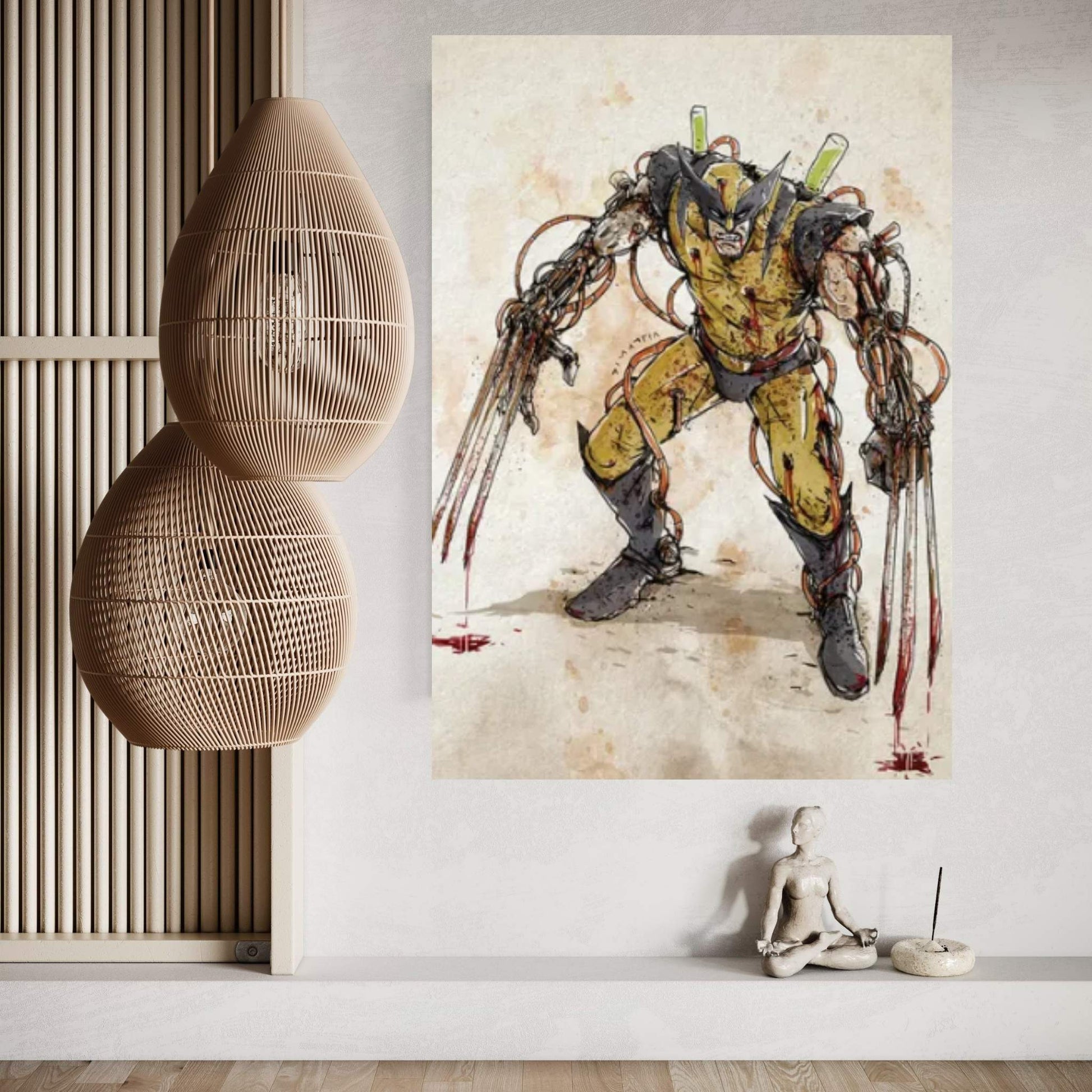 Rusty Wolverine Canvas Wall Art - Y Canvas