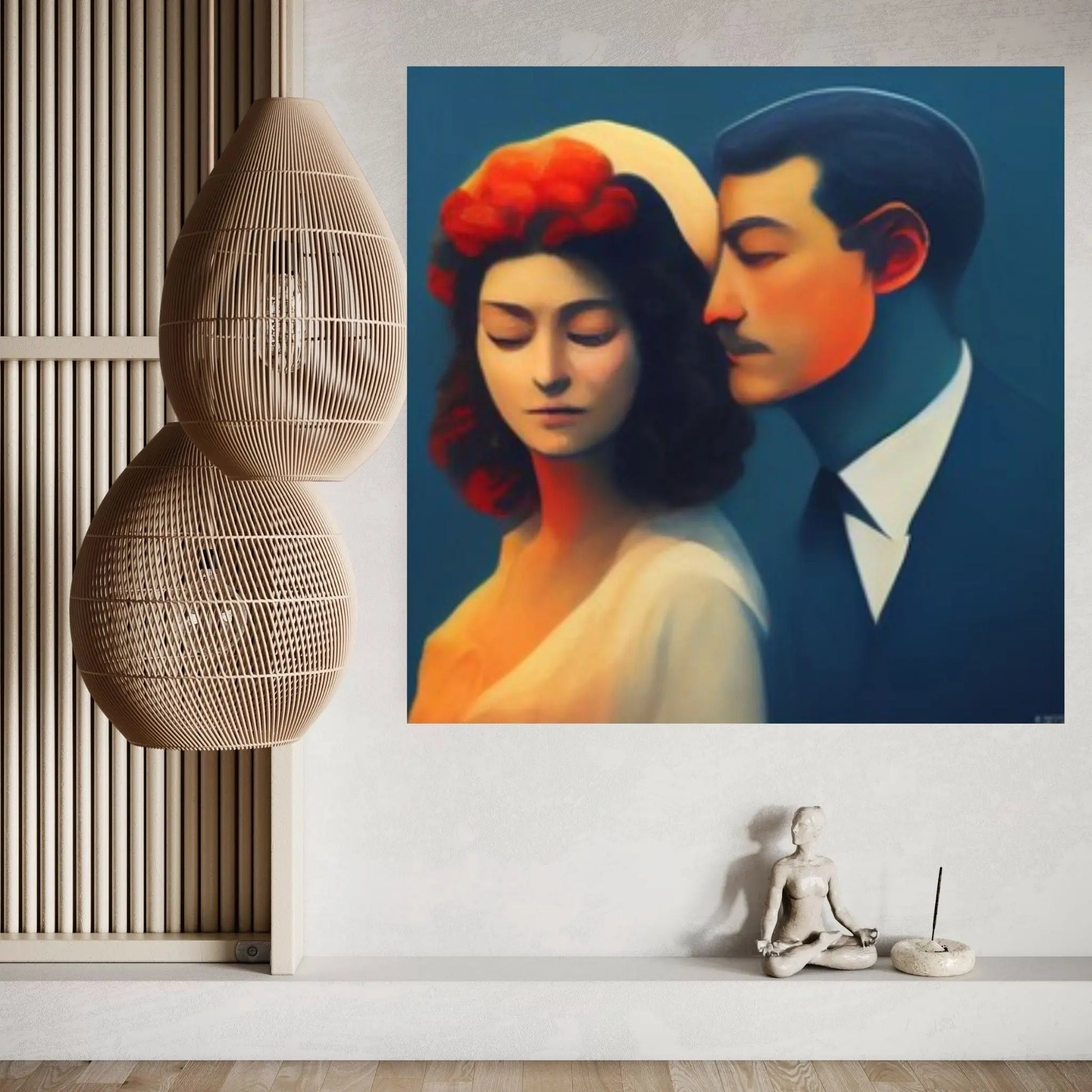 Rene Magritte Canvas Wall Art Poster, The Lovers Canvas, Rene Magritte the lovers Canvas - Y Canvas