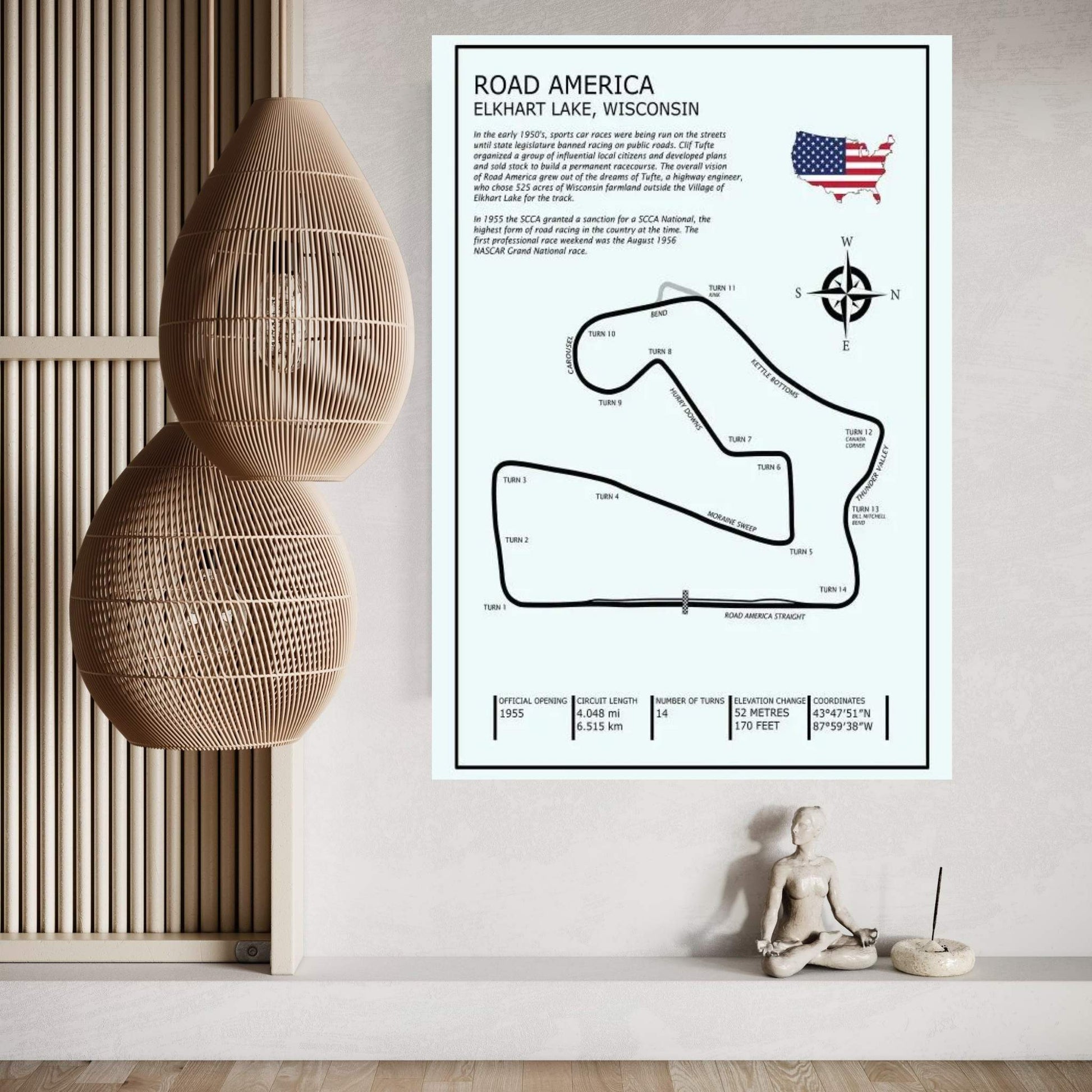 Road America Canvas Wall Art - Y Canvas