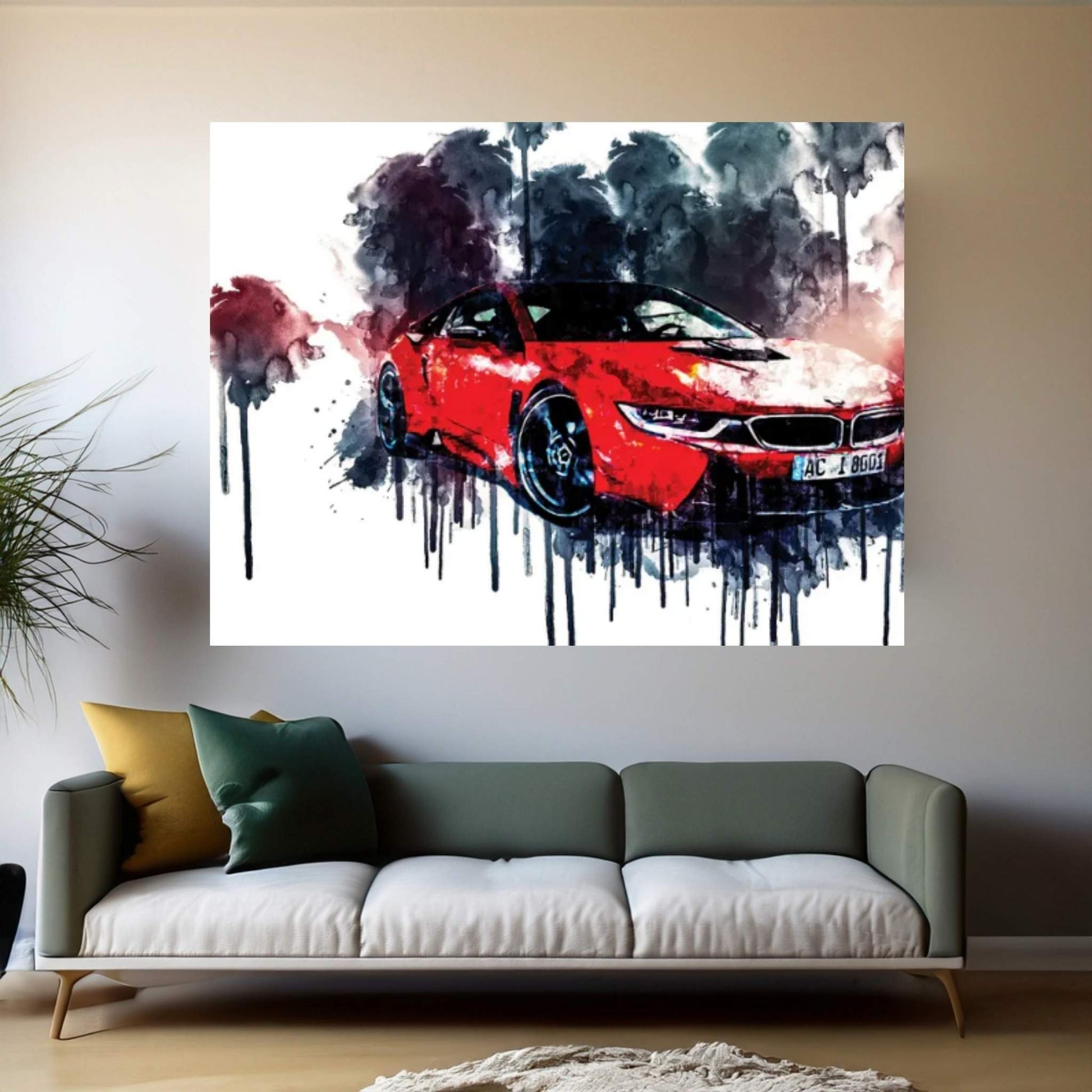 2017 AC Schnitzer ACS8 BMW i8 Canvas Wall Art - Y Canvas