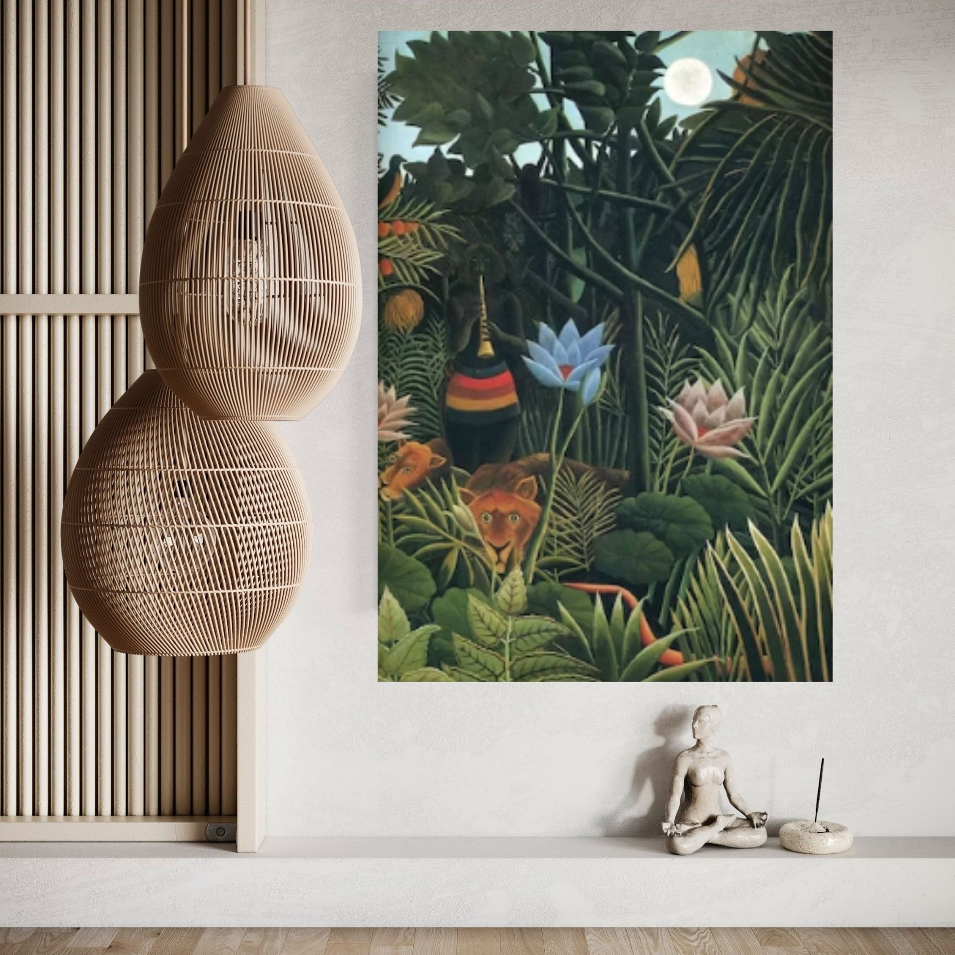 Henri Rousseau The Dream Canvas Wall Art Poster, Tropical Exhibition Canvas Wall Art Poster - Y Canvas