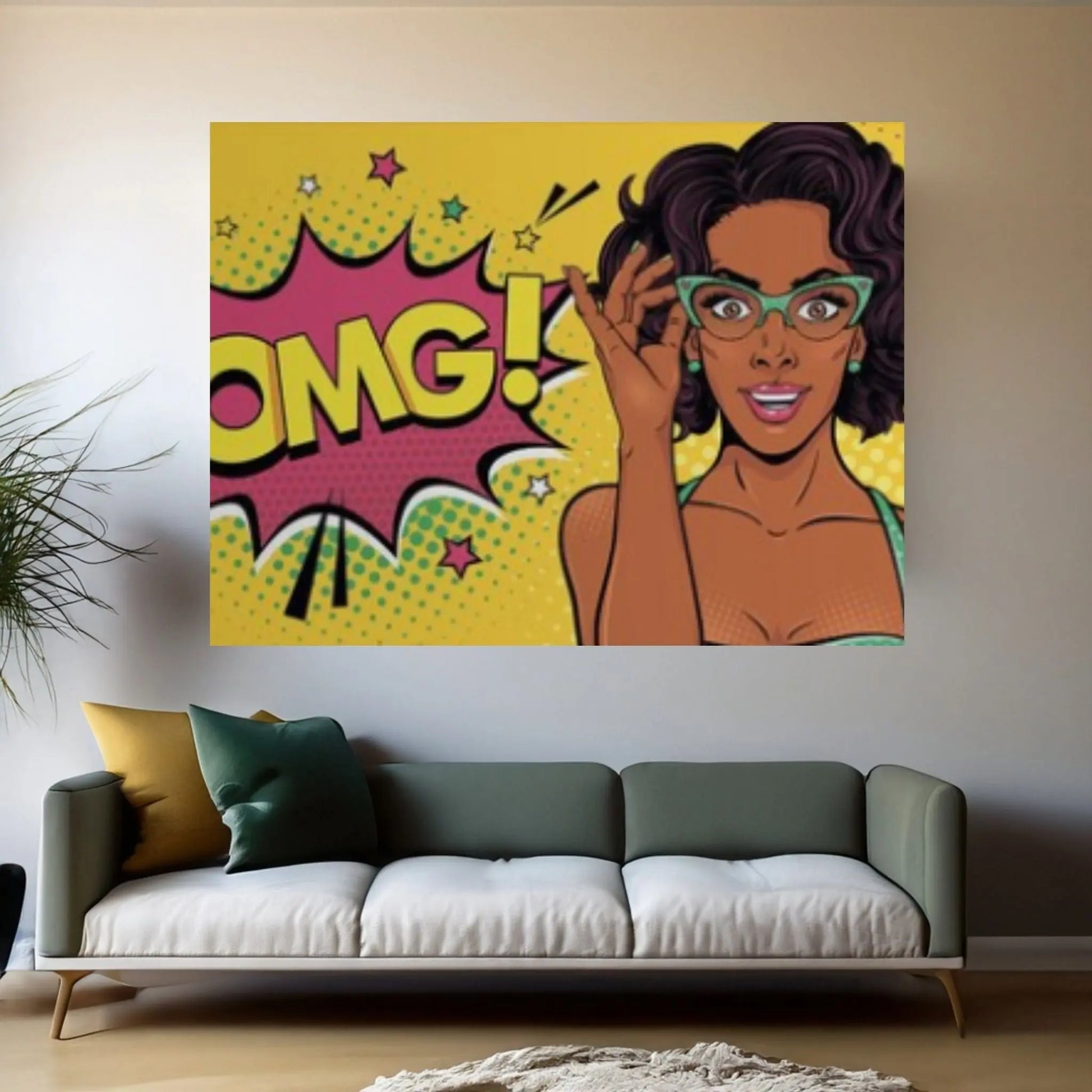 Pop Art Woman Wall Art, Comic Pop Art, Retro Comic - Y Canvas