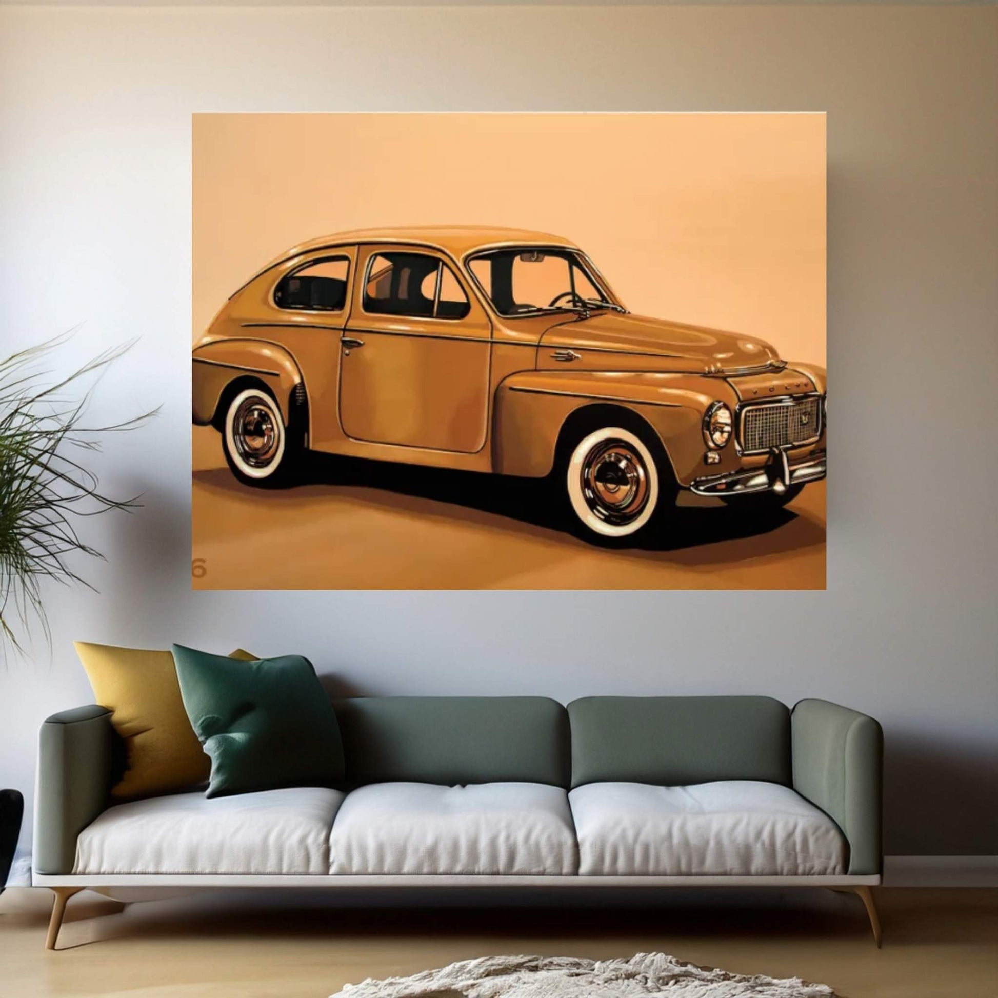 Volvo PV 544 1958 Canvas Wall Art - Y Canvas