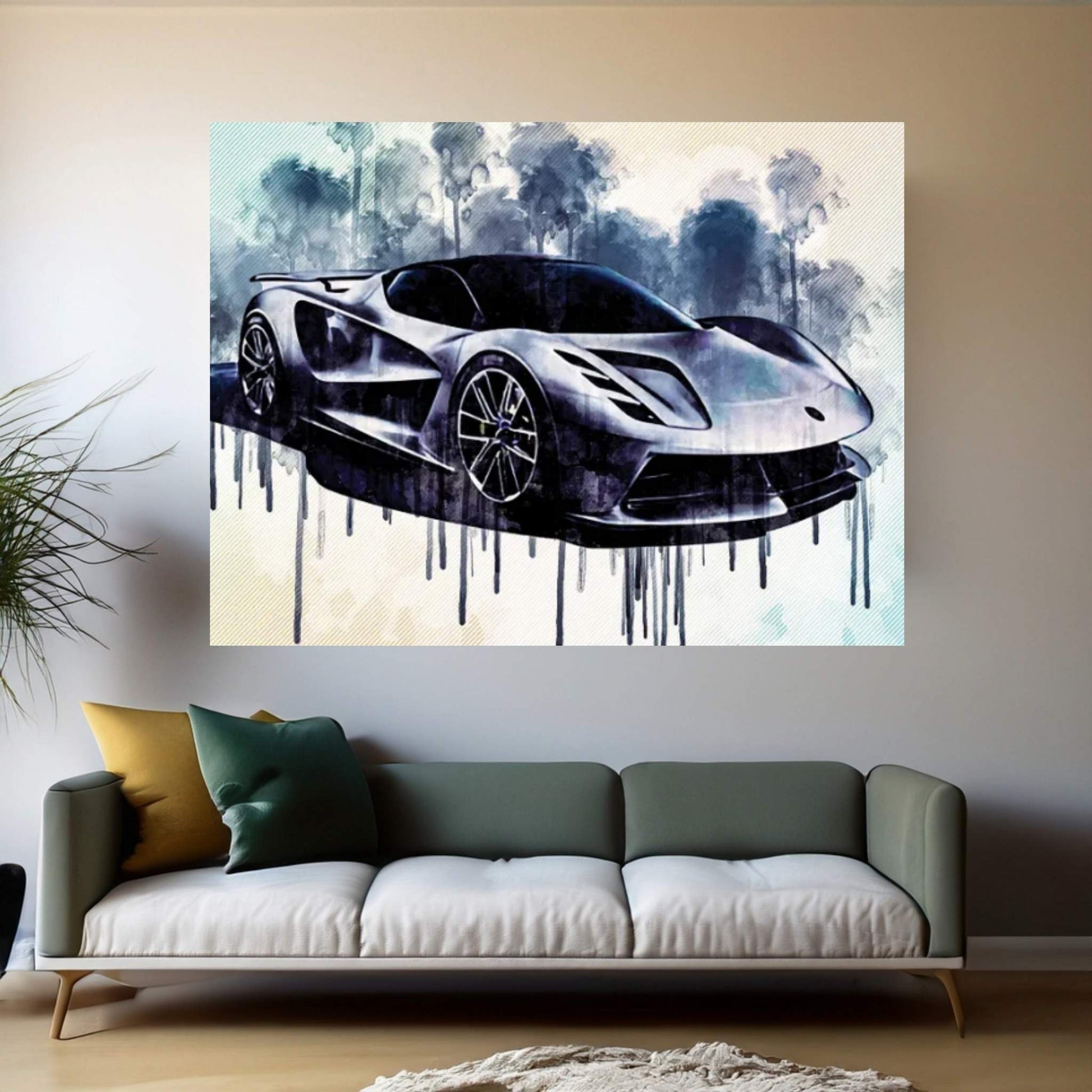 Lotus Evija 2020 Exterior Front View Electric Hypercar Canvas Wall Art - Y Canvas