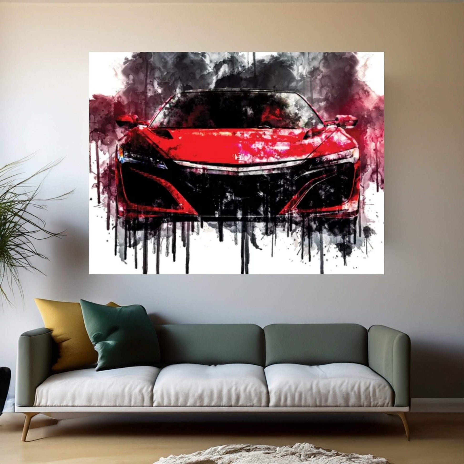 2017 Honda NSX Vehicle XCII Canvas Wall Art - Y Canvas