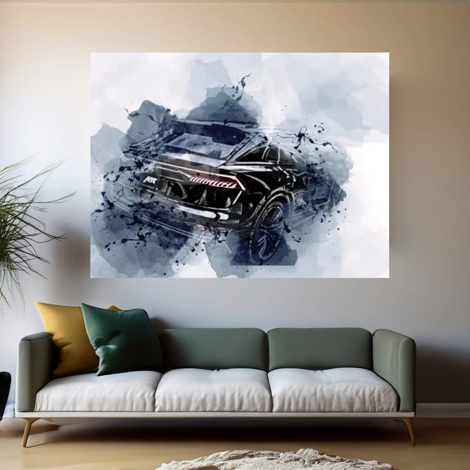 2022 Audi Sq8 Abt Luxury Suv Black Canvas Wall Art - Y Canvas