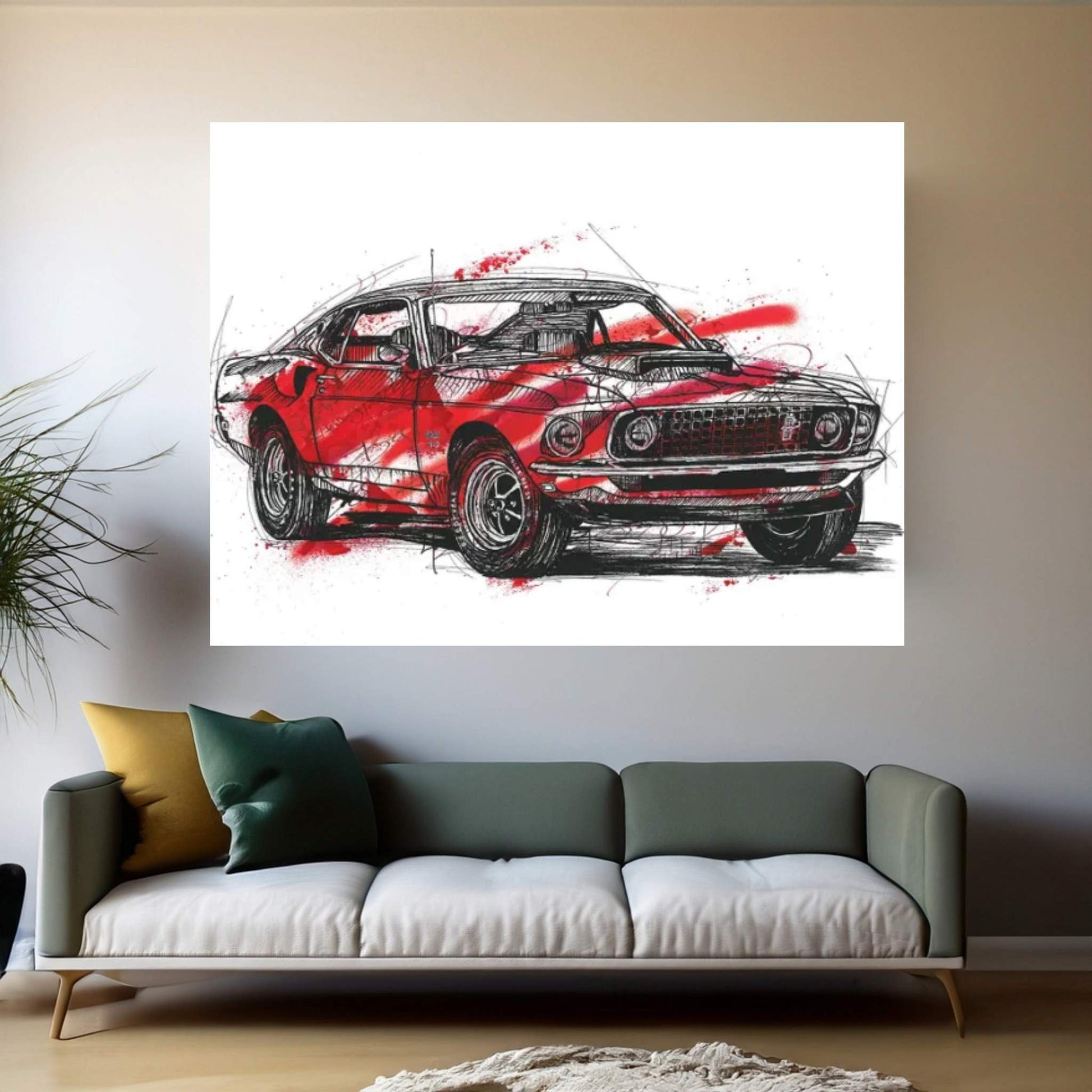 Mustang Boss 429 1970 Canvas Wall Art - Y Canvas